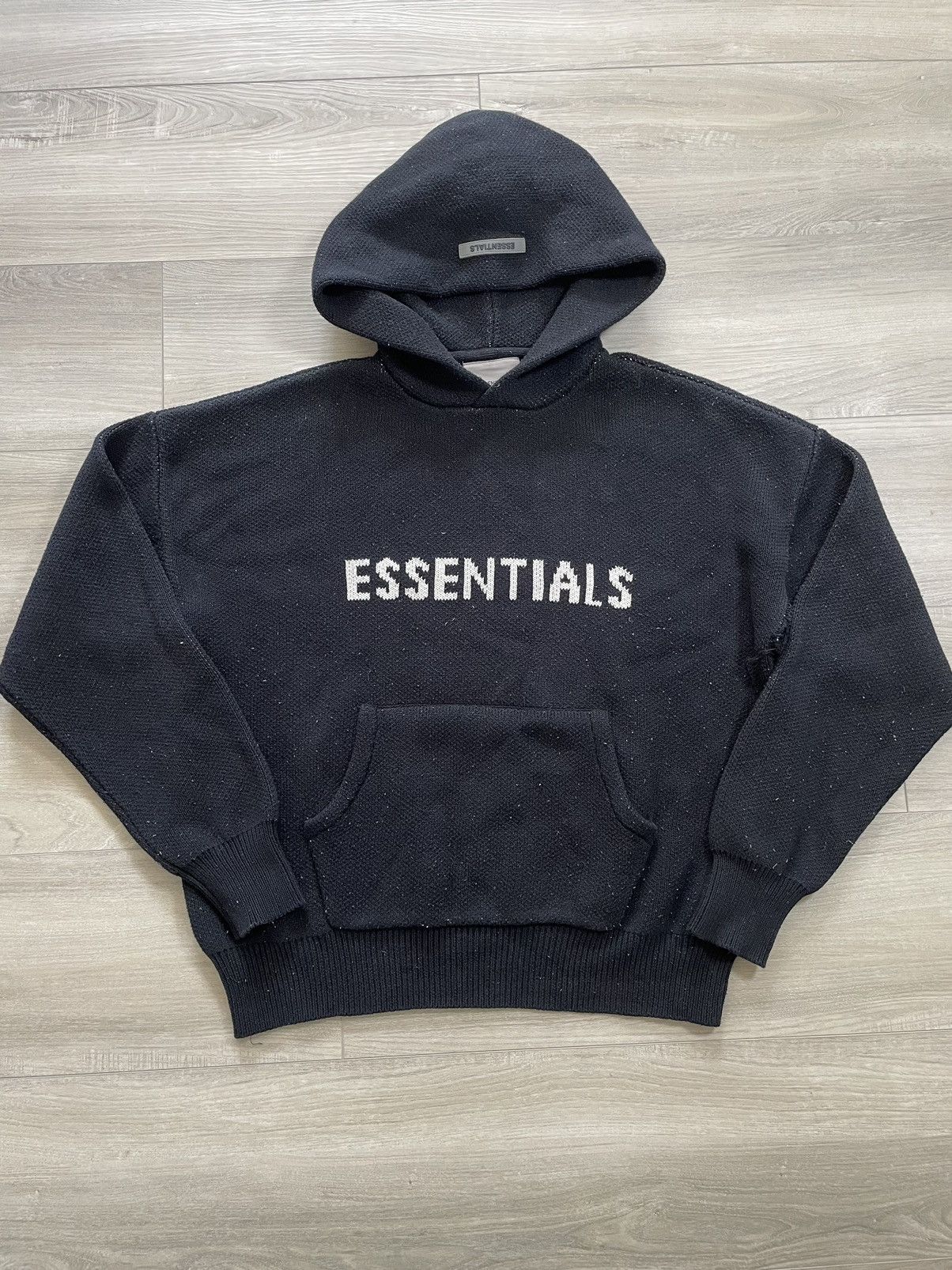 Essentials Y2K Essentials Fear of God Boxy Knit Fall Hoodie Sweatshirt Size US L / EU 52-54 / 3 - 1 Thumbnail
