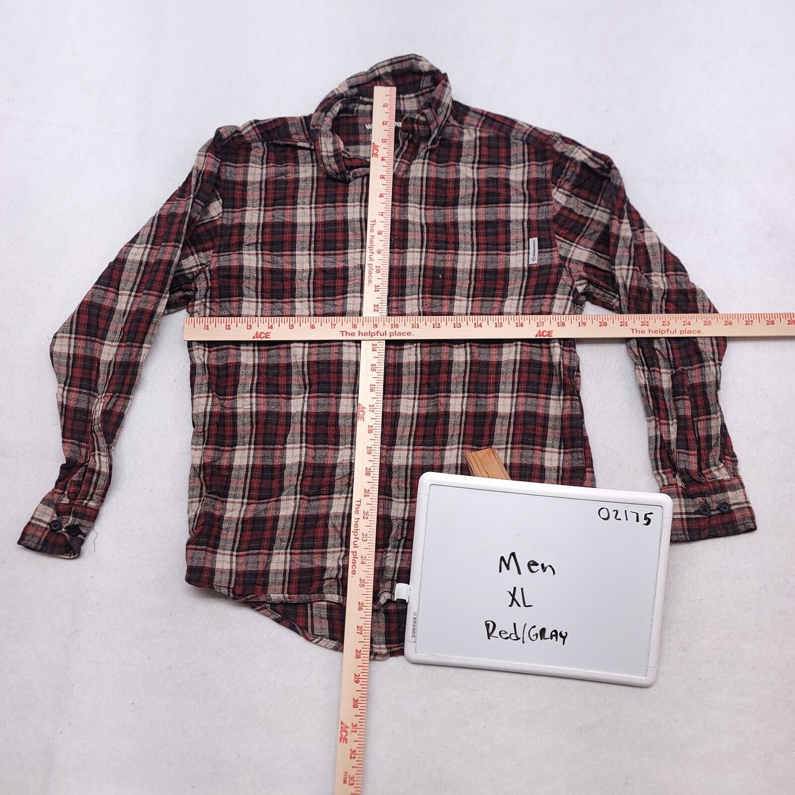 Wolverine Wolverine Tartan Flannel Shirt Mens Size Medium M Red Gray Size US M / EU 48-50 / 2 - 6 Thumbnail