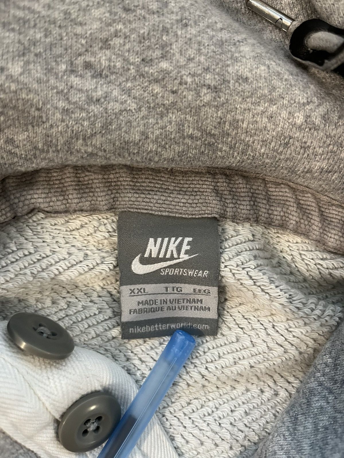 Nike × Vintage Nike button up hoodie y2k Size US XXL / EU 58 / 5 - 4 Thumbnail
