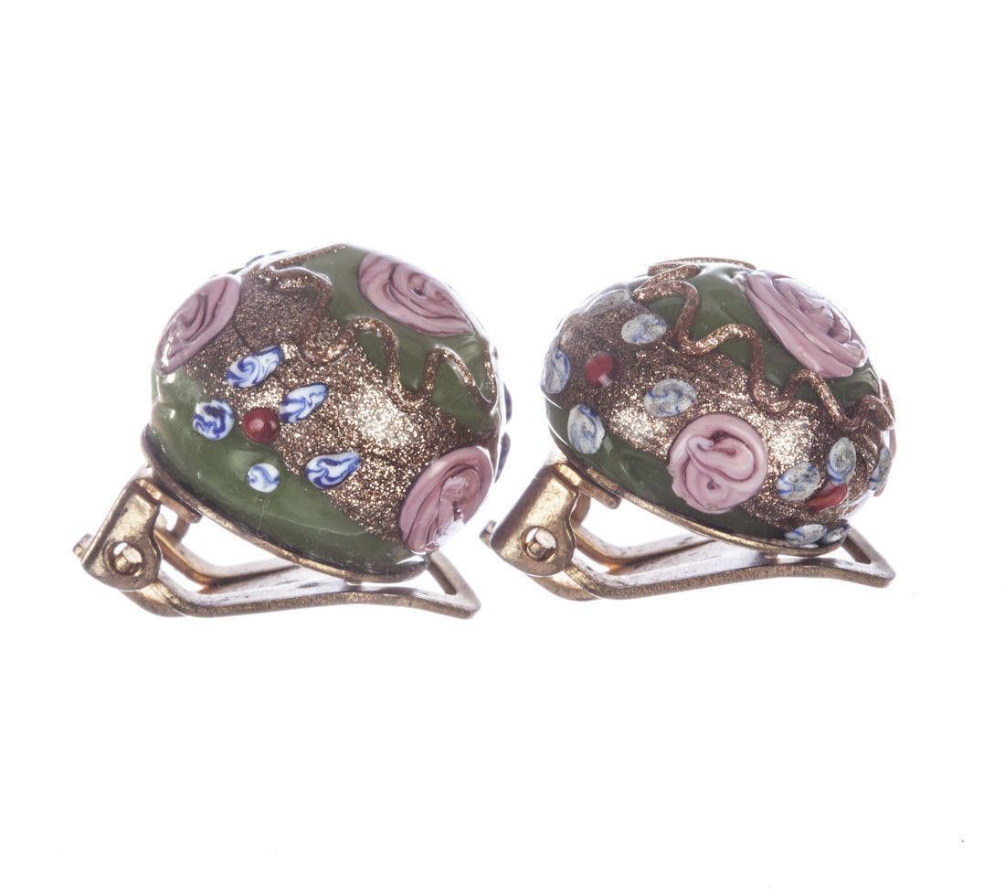 Designer Venetian Cake Glass Earrings Size ONE SIZE - 2 Thumbnail