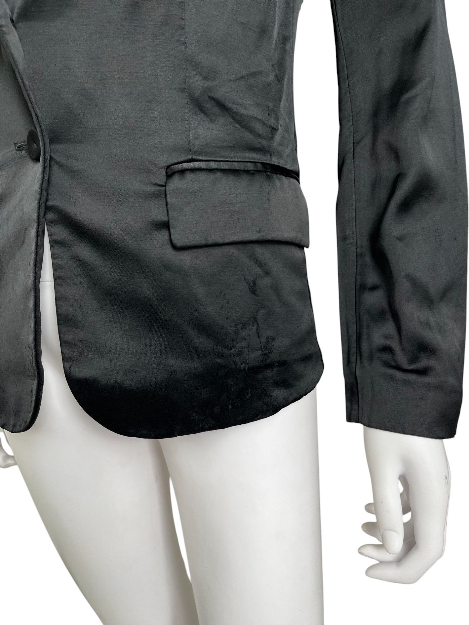 Balenciaga by Nicolas Ghesquière S/S 2006 Black Viscosa Blazer Size M / US 6-8 / IT 42-44 - 6 Thumbnail