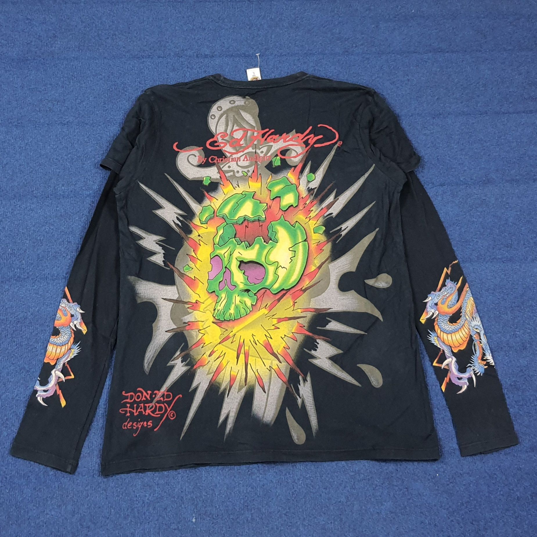 Ed Hardy Vintage Ed Hardy Shirt Christian Audigier Graphic C285N67 Size US L / EU 52-54 / 3 - 3 Thumbnail