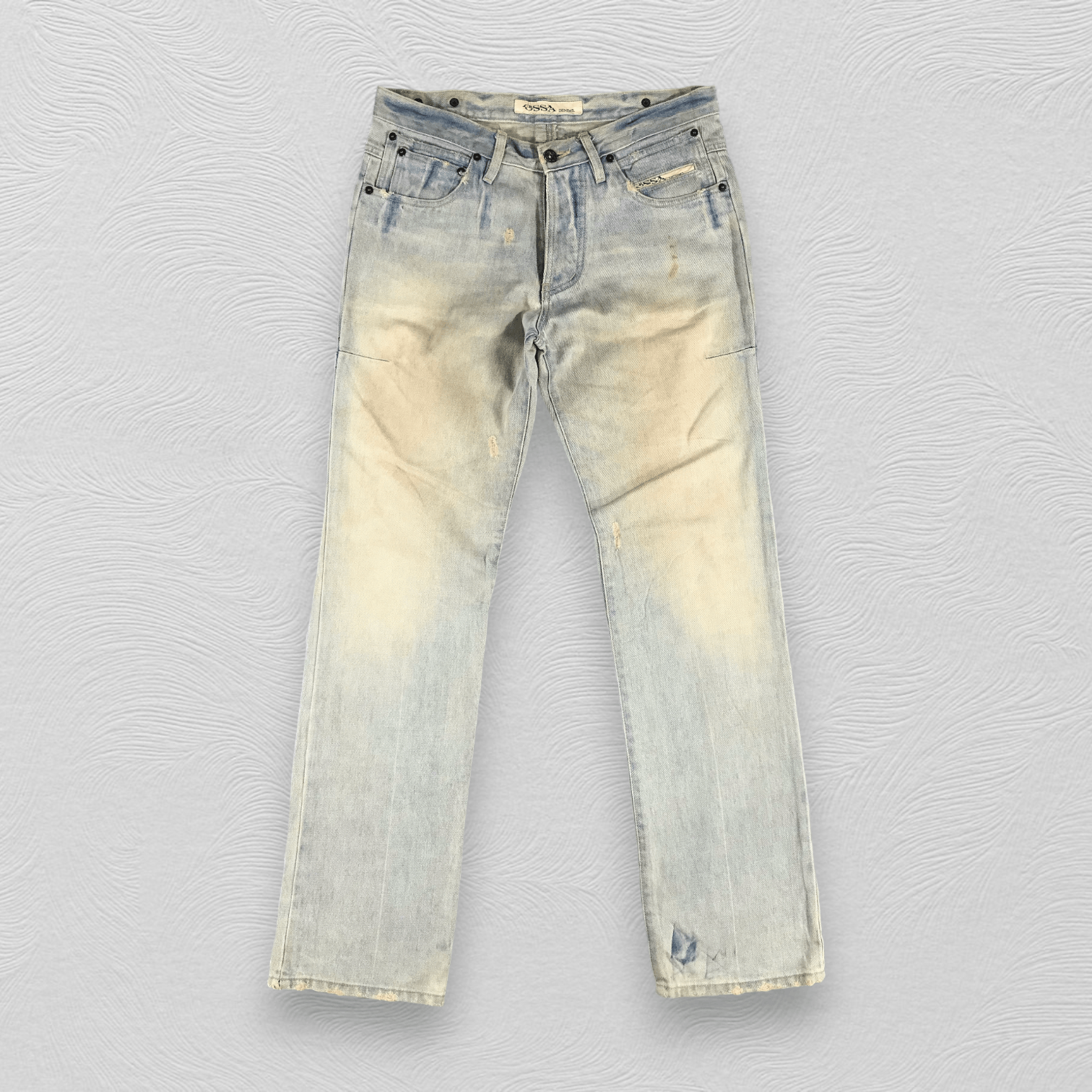 Japanese Brand Ossa Mondo Jeans Rusty Faded Blue Denim KJ750 Size US 34 / EU 50 - 1 Thumbnail