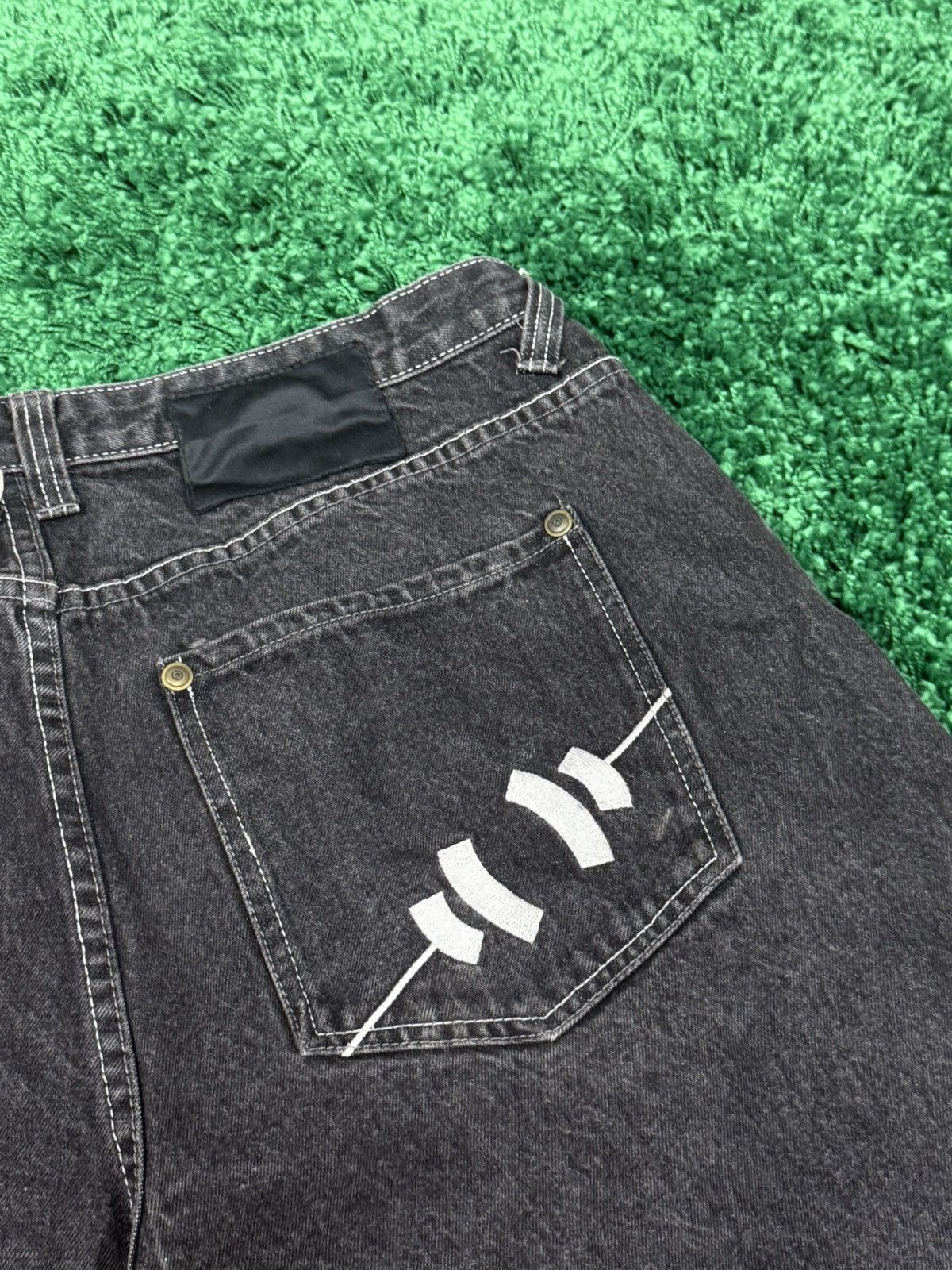 Vintage RARE Vintage y2k Embroidered Reverb Space Pocket Shorts 38 Size US 38 / EU 54 - 5 Thumbnail
