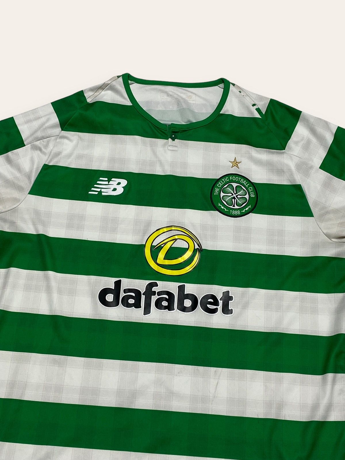 New Balance Vintage CELTICS FC NEW BALANCE GREEN WHITE STRIPED JERSEY Size US L / EU 52-54 / 3 - 2 Thumbnail