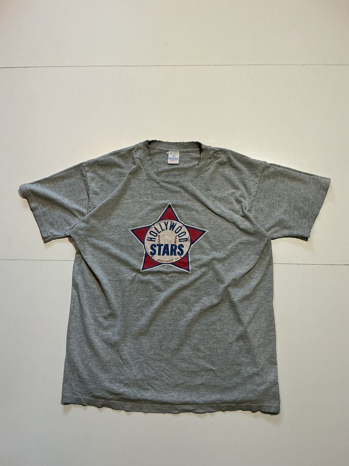 Vintage Vintage Ebbets Field Hollywood Stars Baseball T-Shirt Size US XL / EU 56 / 4 - 2 Thumbnail
