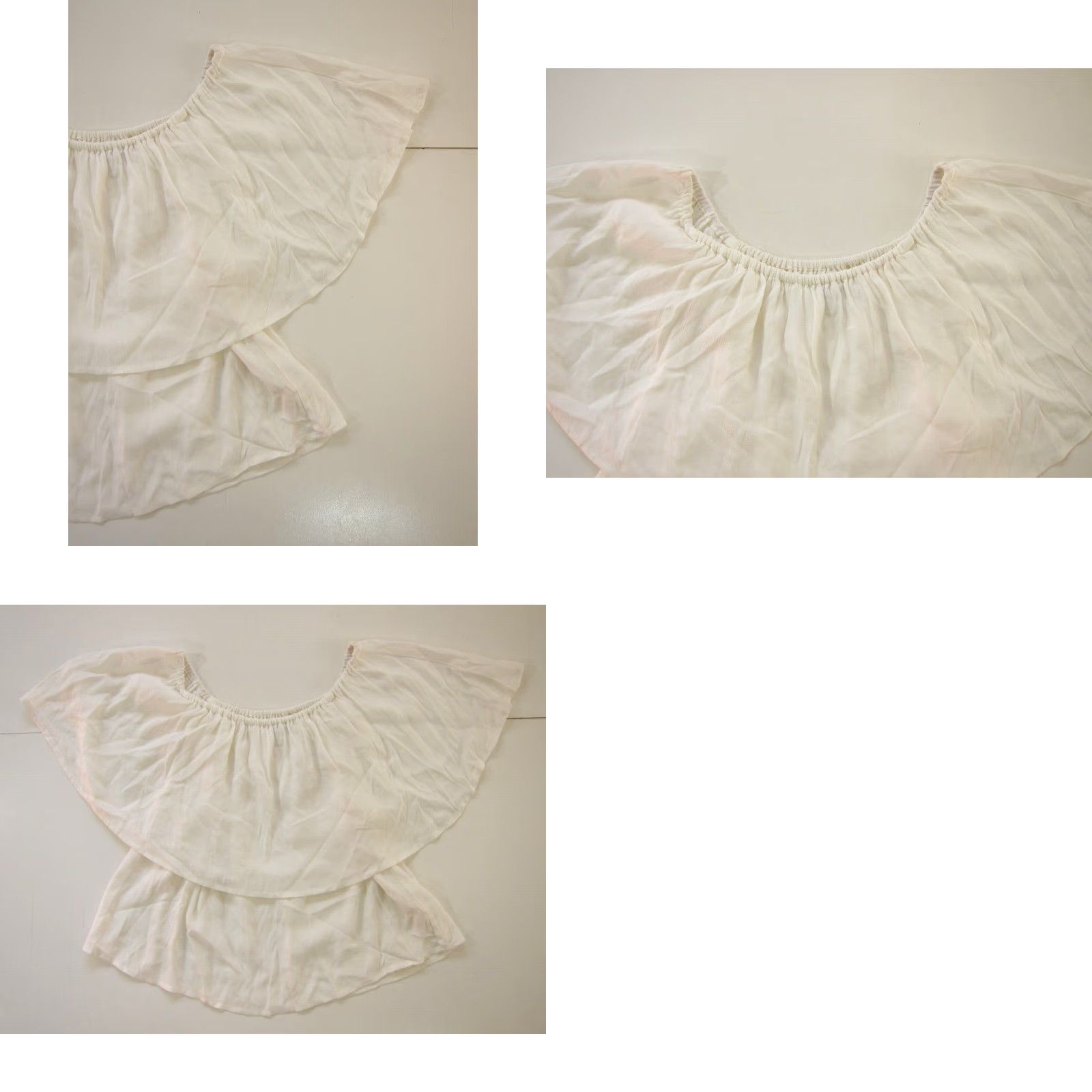 Vintage Holding Horses Blouse White 100% Rayon Off Shoulder Scoop Neck Tunic Small Size S / US 4 / IT 40 - 8 Thumbnail