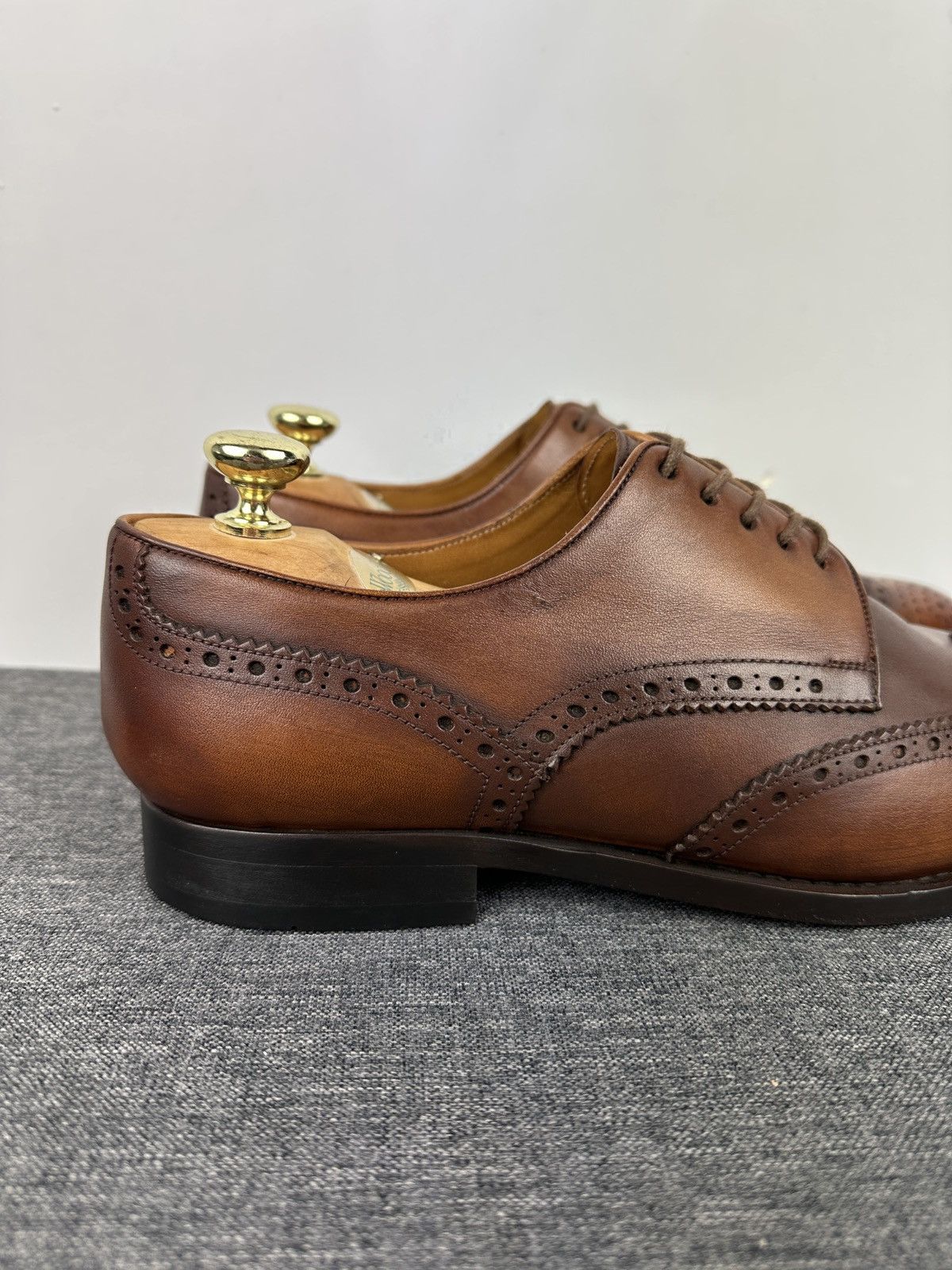 Other Jim Corbett Leather Wingtip Brogue Derby Dress Shoes Brown Size US 10 / EU 43 - 2 Thumbnail