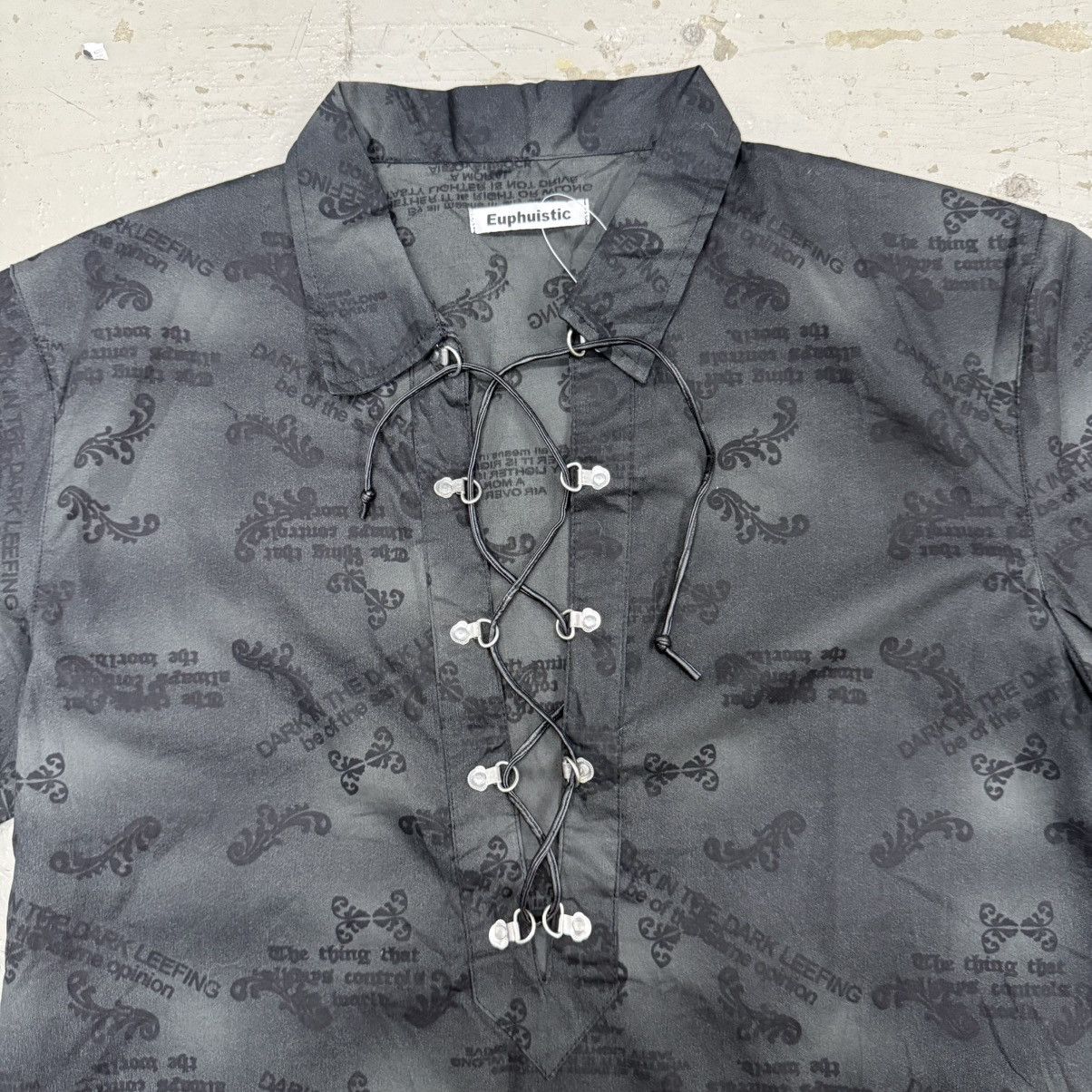 14th Addiction Euphuistic Waxed Leather Laces Poem Punk Gothic Riot Shirt Size US L / EU 52-54 / 3 - 3 Thumbnail