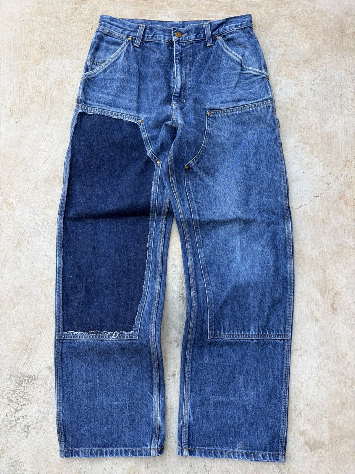 Carhartt Vintage 00s Carhartt Double Knee Denim Pant Size US 33 - 1 Thumbnail