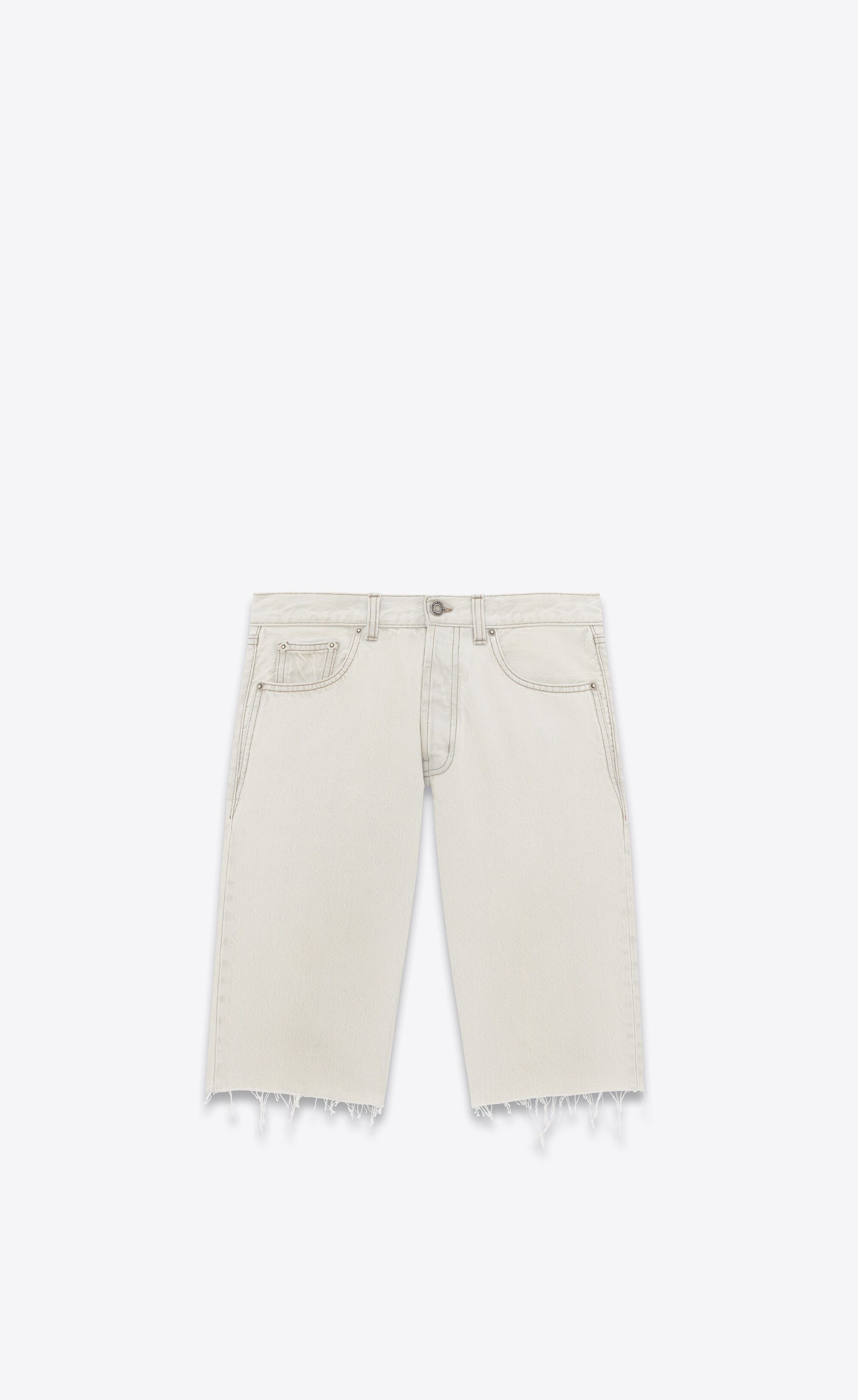 Saint Laurent Paris o1bcso1str0924 Relaxed-Fit Shorts in Grey Size US 28 / EU 44 - 1 Thumbnail