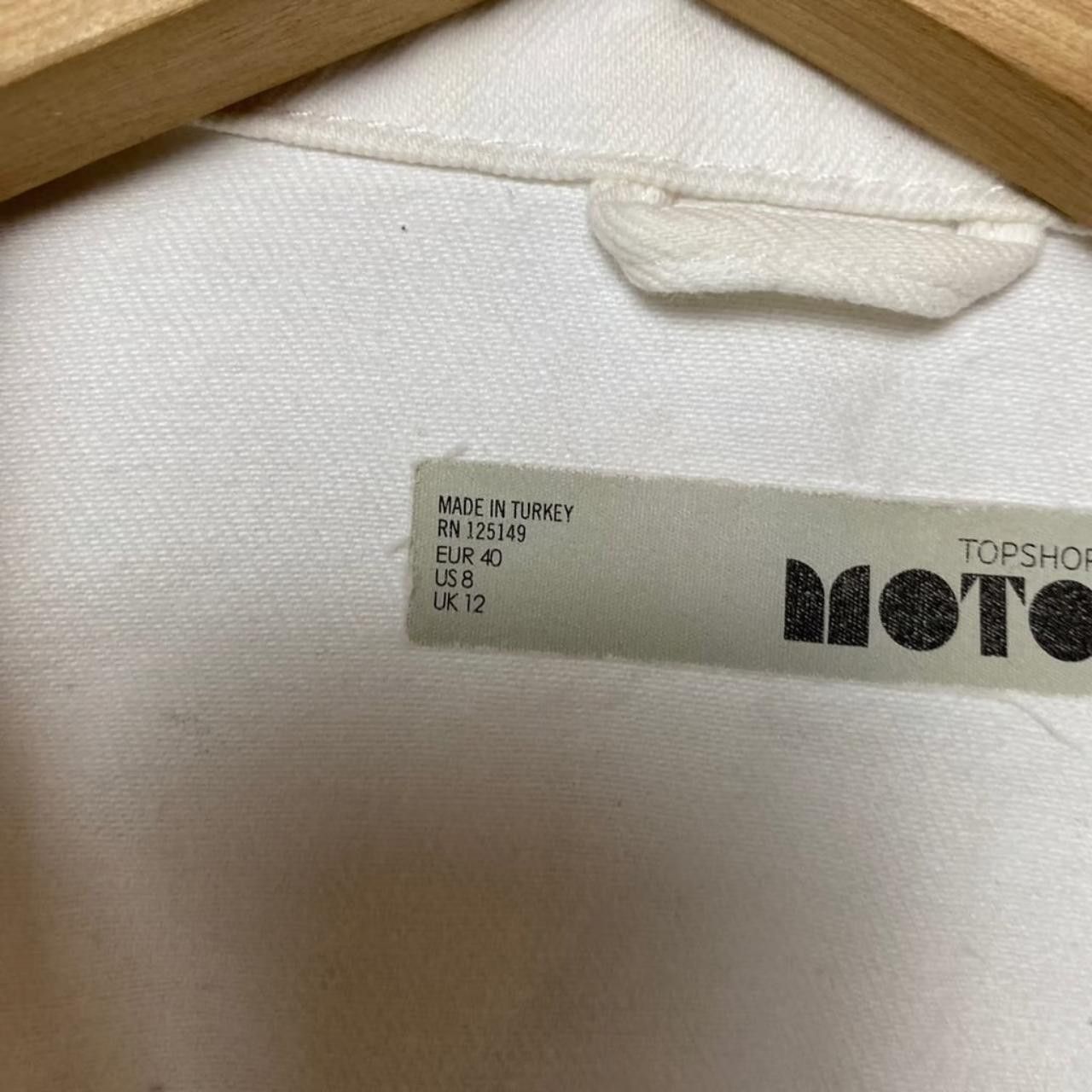 Topshop Topshop White Crop Denim Jacket Size M / US 6-8 / IT 42-44 - 2 Thumbnail
