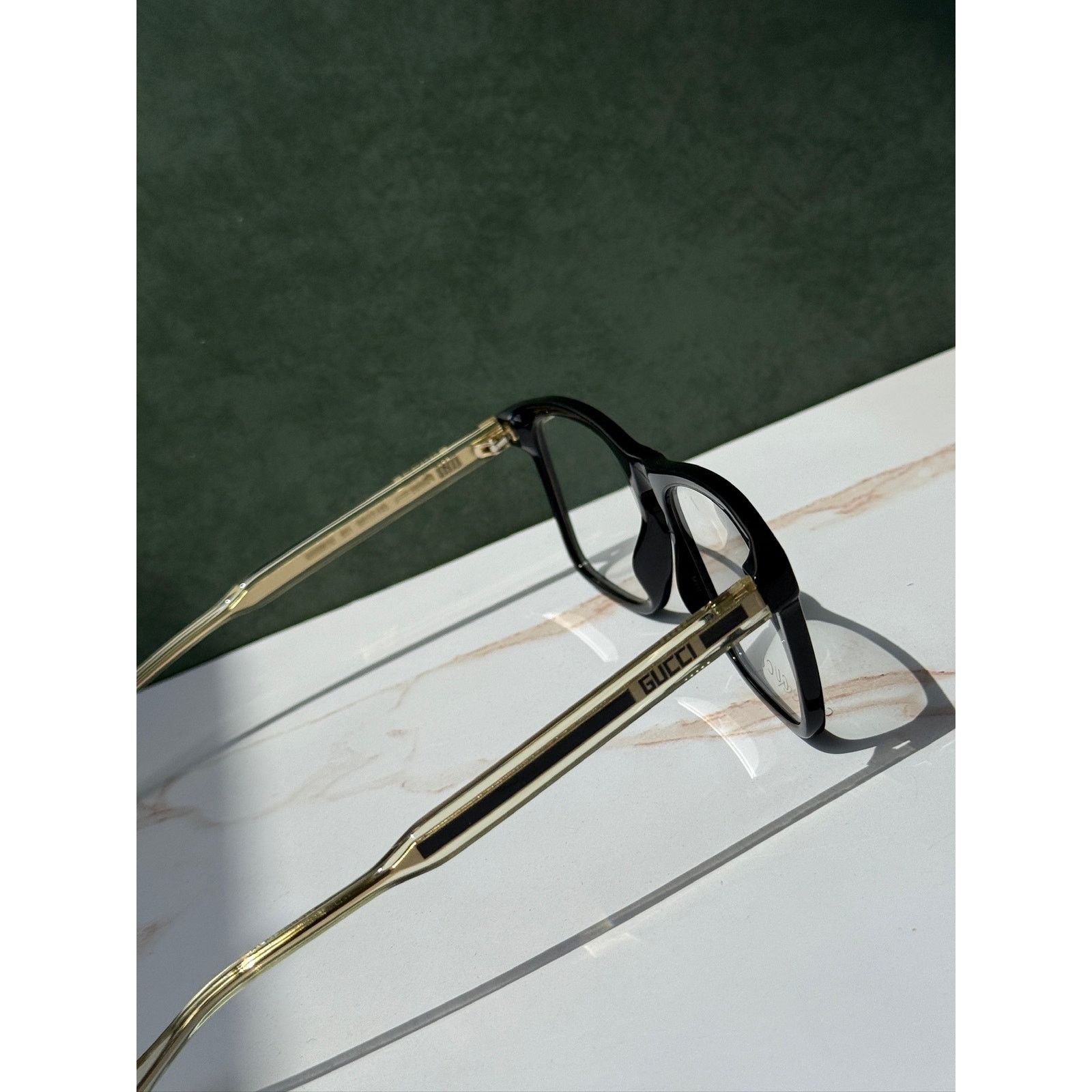 Gucci NEW Gucci GG0561ON Black Gold Logo Unisex Eyeglasses Frames Size ONE SIZE - 9 Thumbnail
