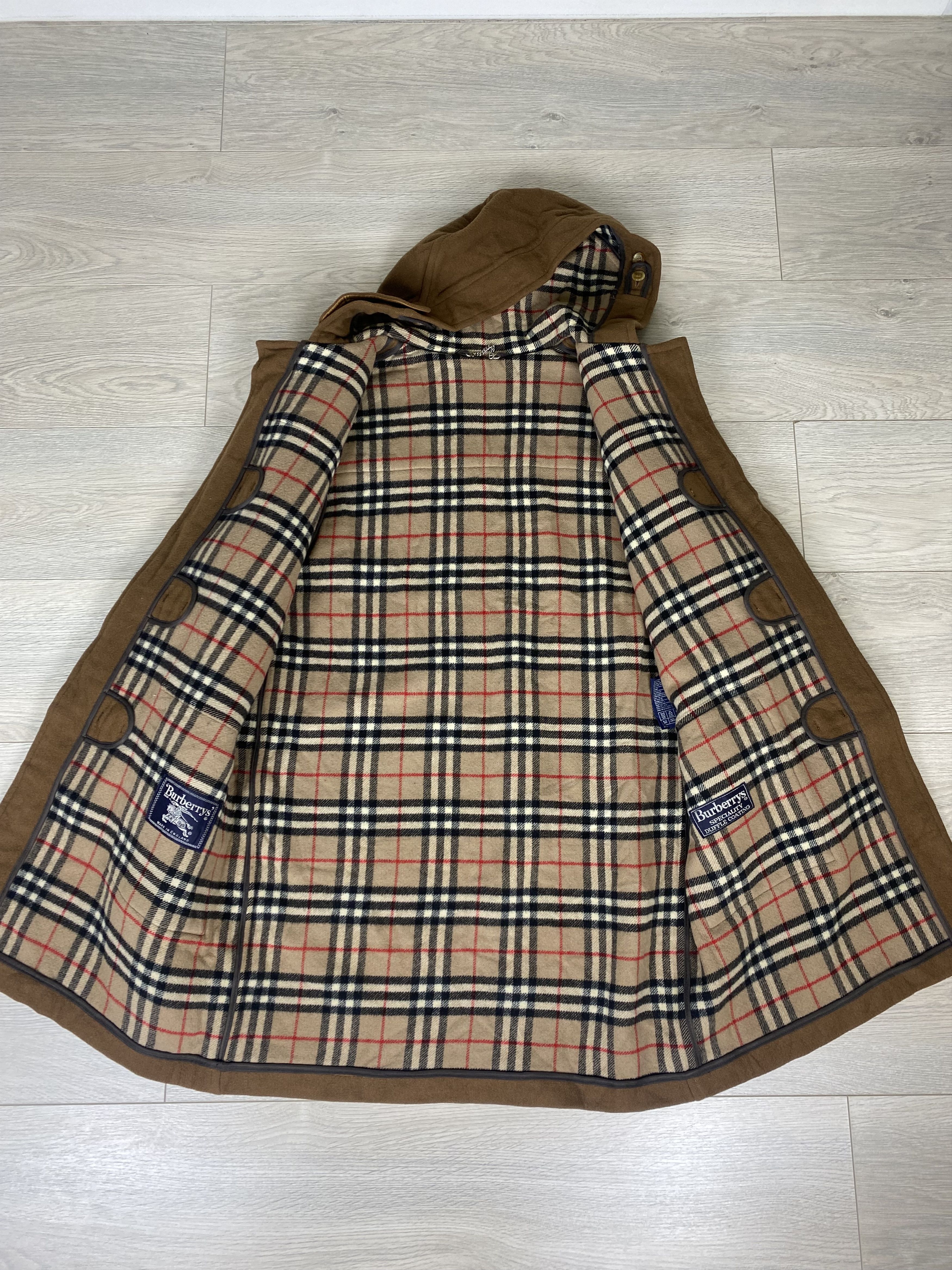 Burberry Vintage Nova Check Wool Duffle Coat