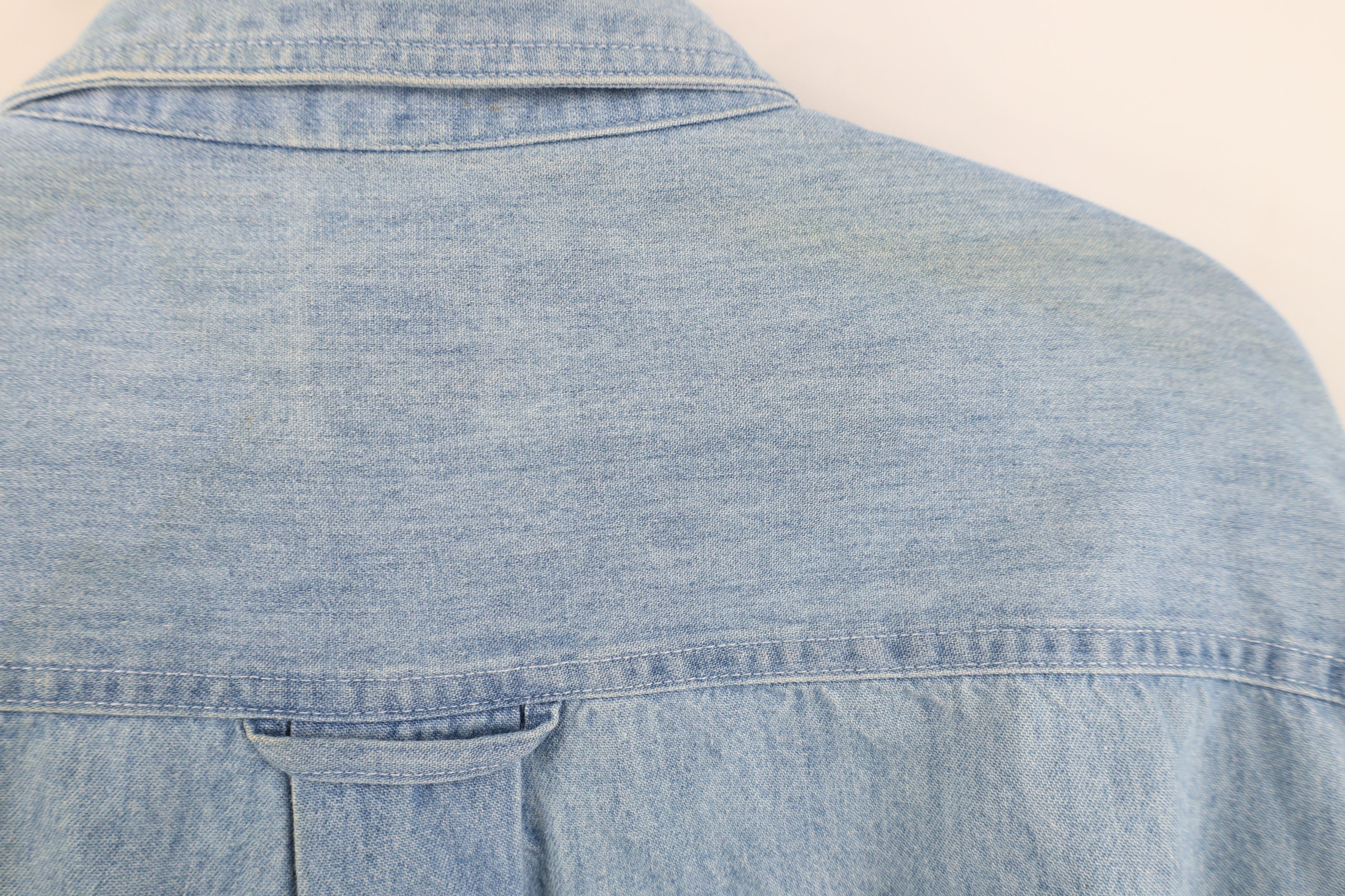 Vintage Vintage 90s Streetwear Collared Denim Jean Button Down Shirt Size US XL / EU 56 / 4 - 12 Thumbnail