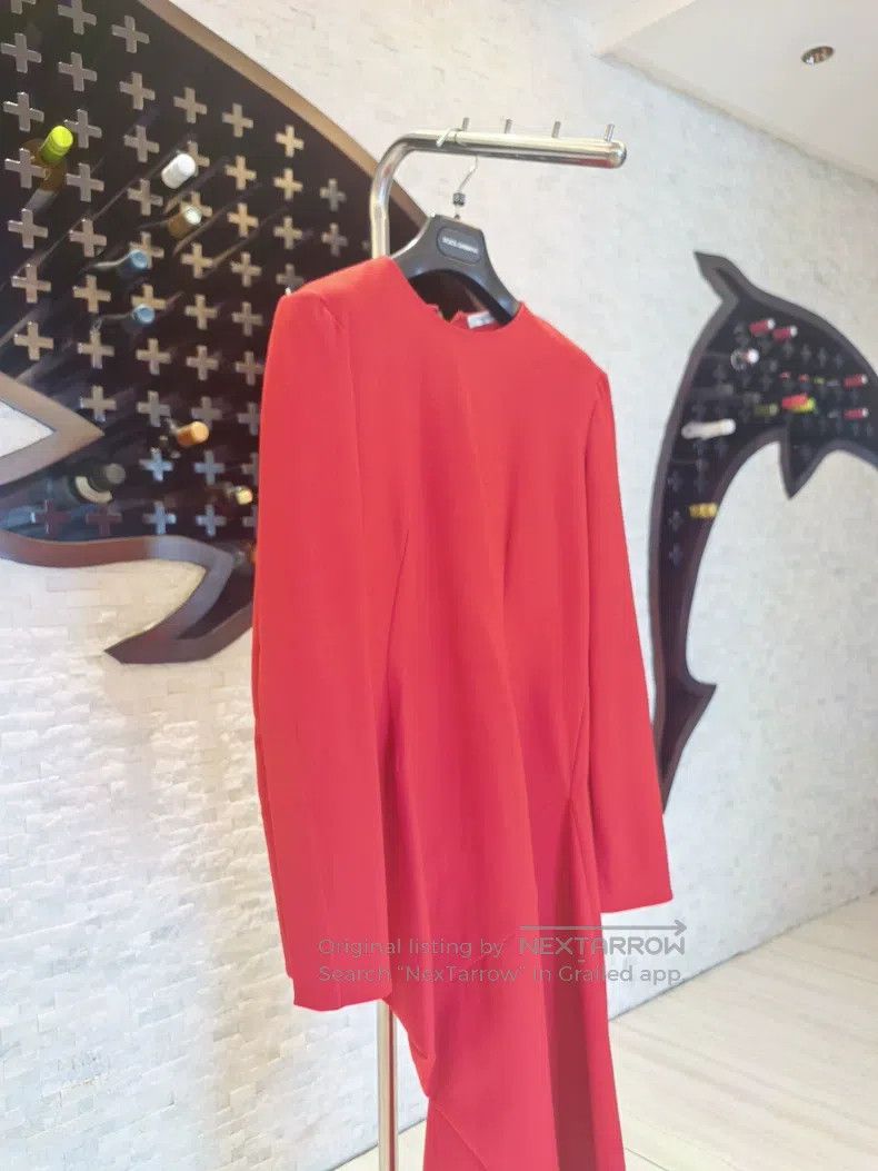 The Row The Row size 0 Red long-sleeved dress Size XS / US 0-2 / IT 36-38 - 3 Thumbnail
