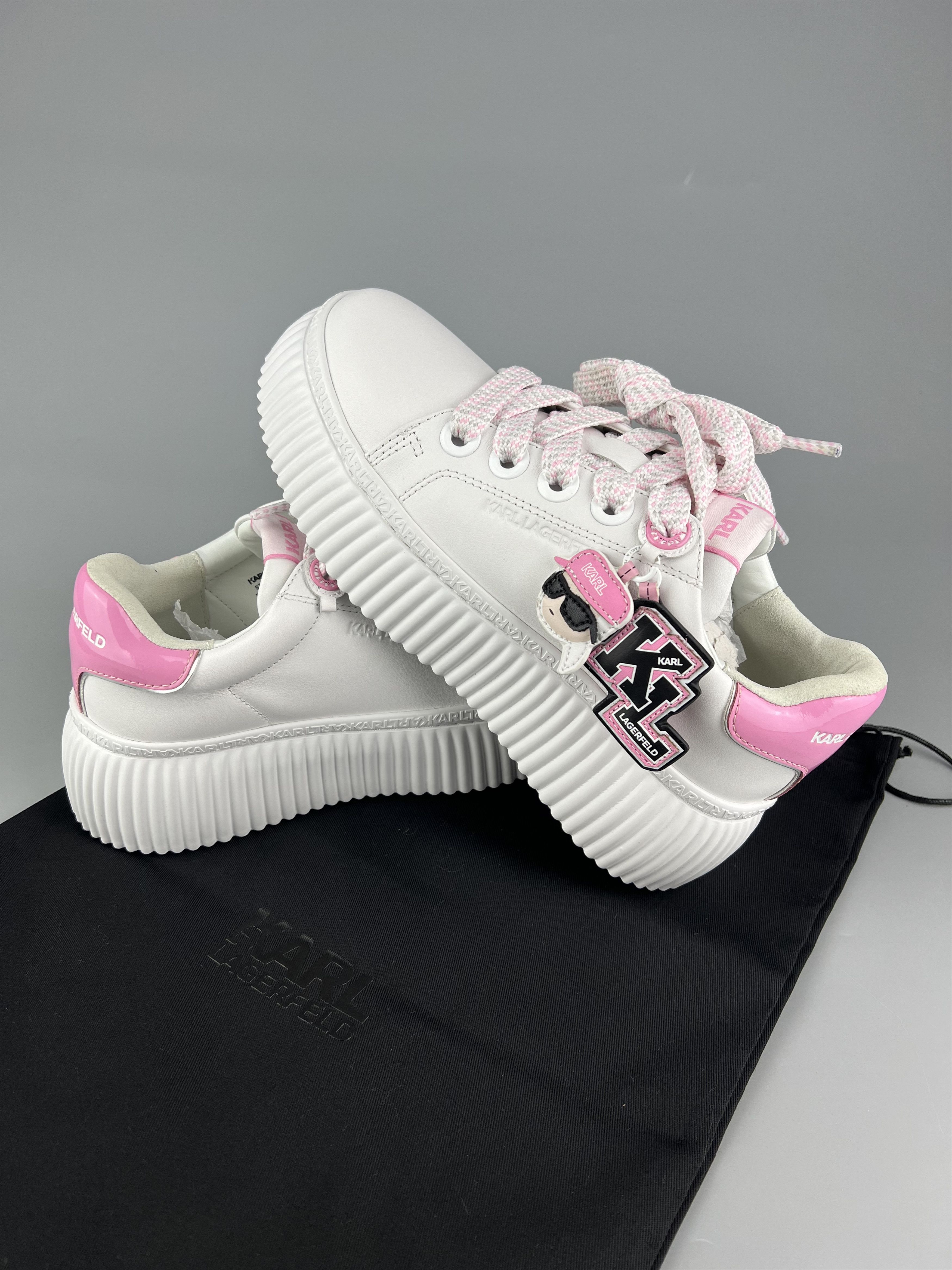 Karl Lagerfeld Karl Lagerfeld Leather Sneakers Size US 8 / IT 38 - 2 Thumbnail