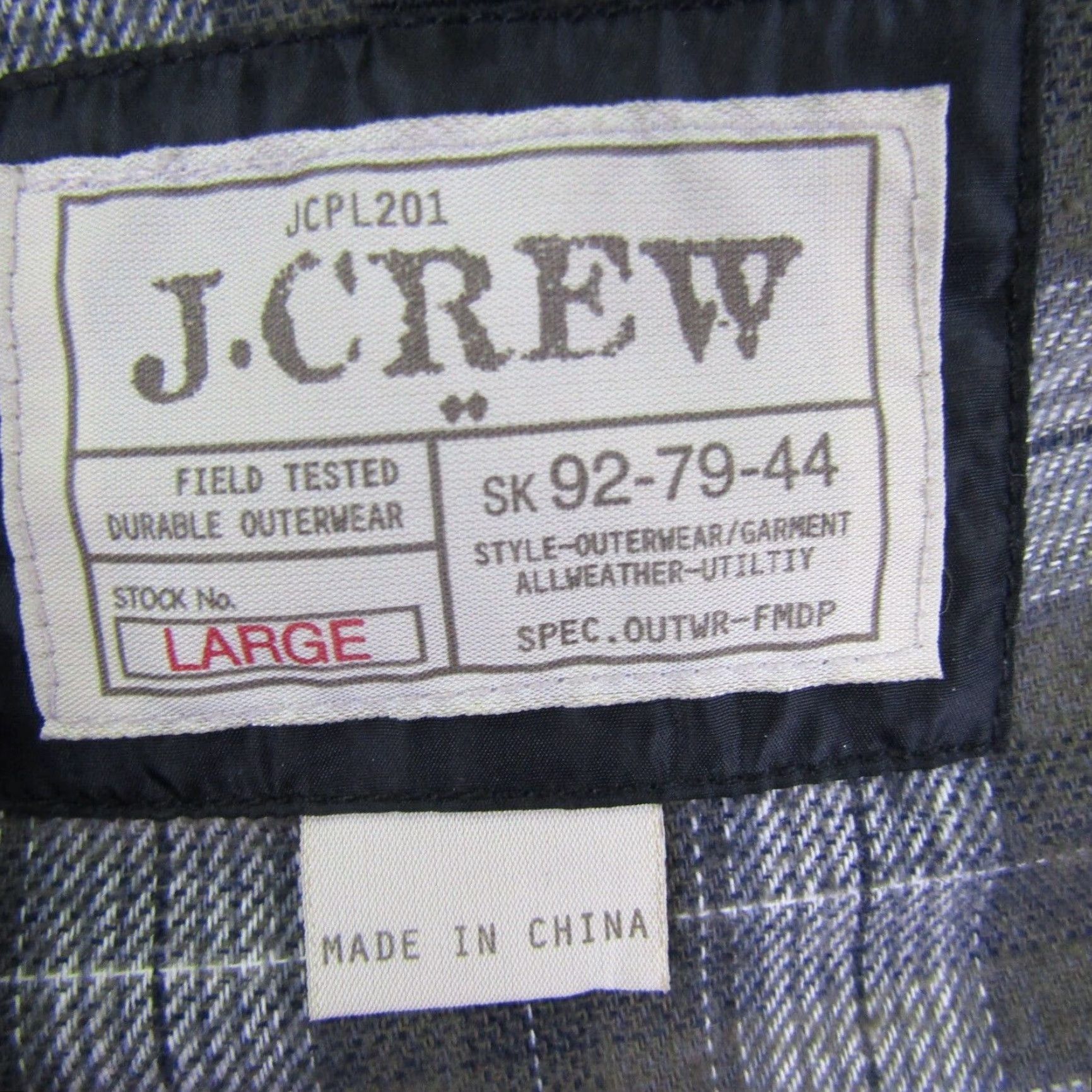 J.Crew VINTAGE J.CREW Vest Mens Large Black Puffer Down Quilted Zip Front Wind-Resistant Pocketed Size US L / EU 52-54 / 3 - 6 Thumbnail