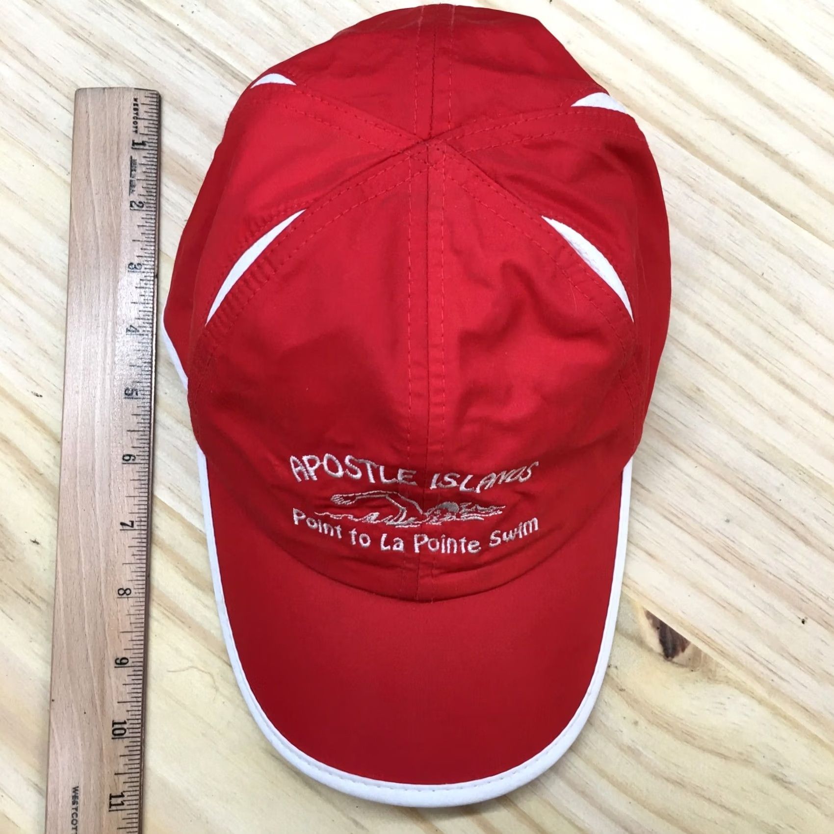 Vintage Apostle Island Baseball Cap Hat Mens Red White One Size Performance Headwear Size ONE SIZE - 3 Thumbnail