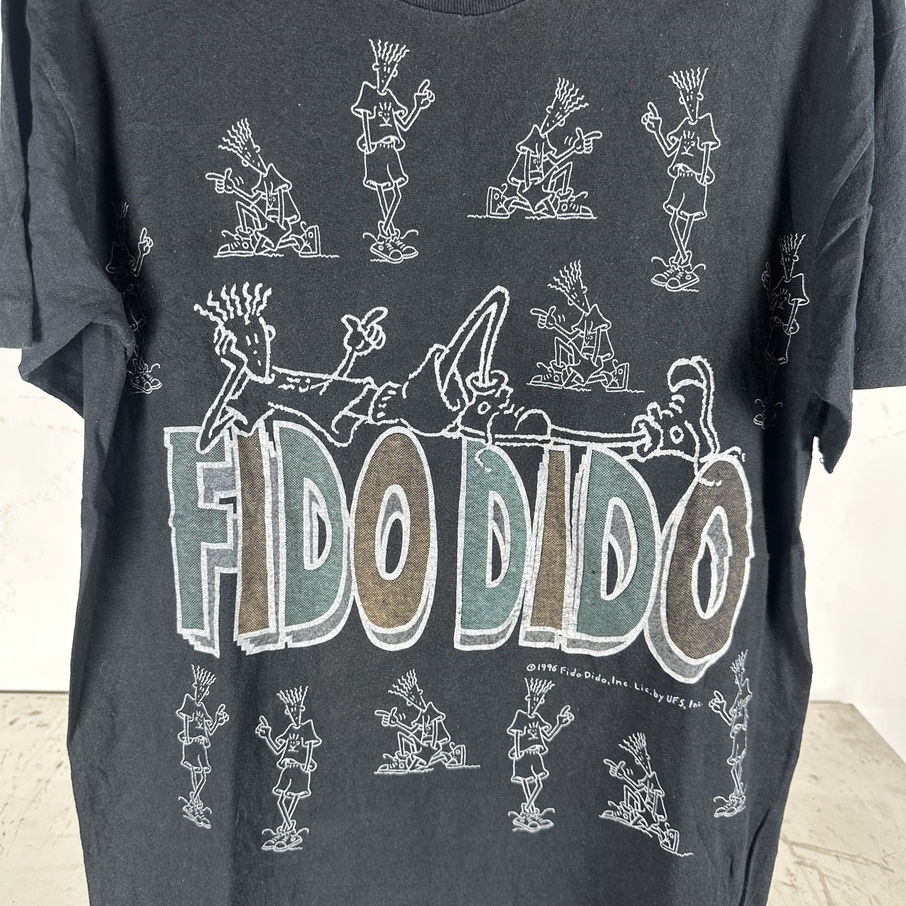 Vintage Vintage 1996 Fido Dido Cartoon Artwork Graphic T-Shirt Size US L / EU 52-54 / 3 - 2 Thumbnail