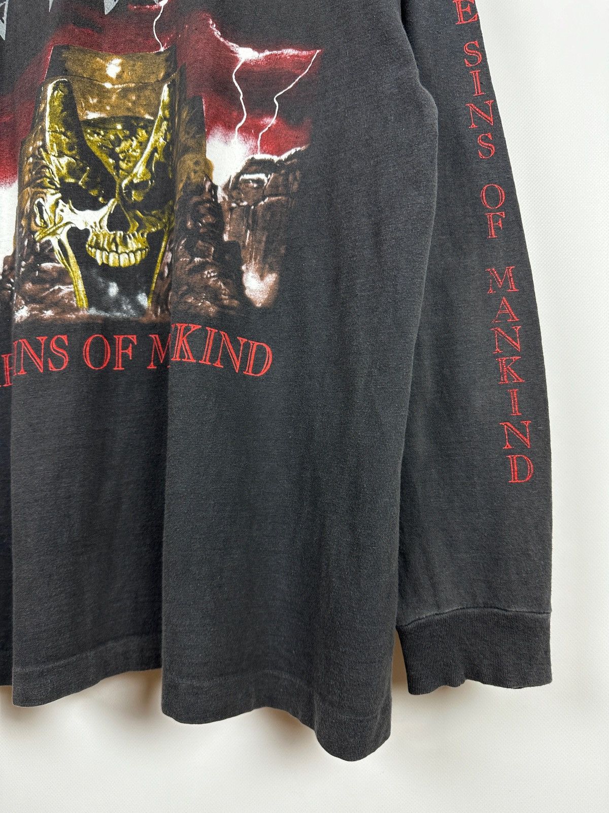 Band Tees 1993 Vintage Cancer Sins Of Mankind Long Sleeve T-Shirt Size US XL / EU 56 / 4 - 9 Thumbnail