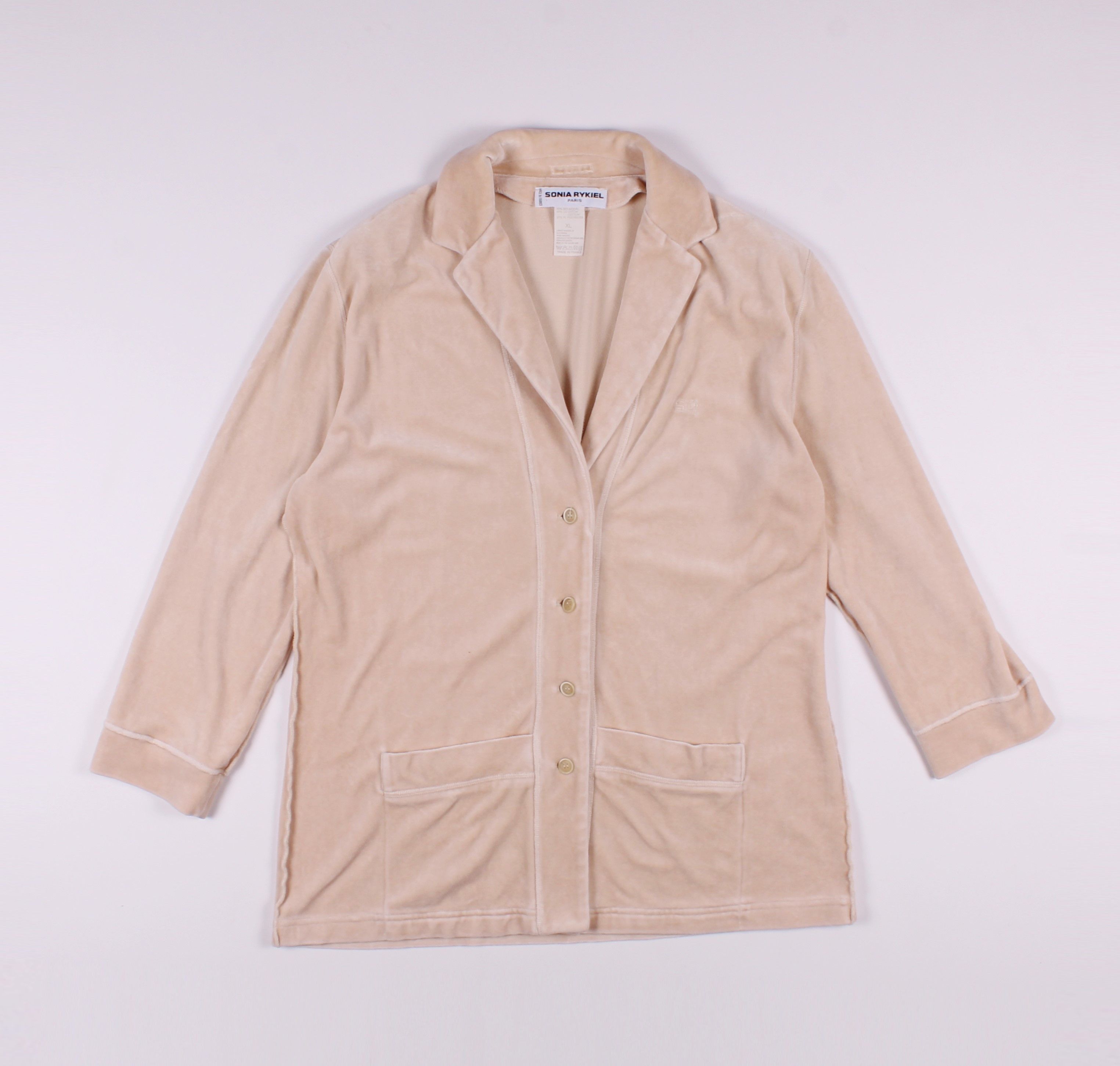 Sonia Rykiel × Vintage Vintage Sonia Rykiel Velour Button Blazer Cardigan Size XL Size XL / US 12-14 / IT 48-50 - 1 Thumbnail