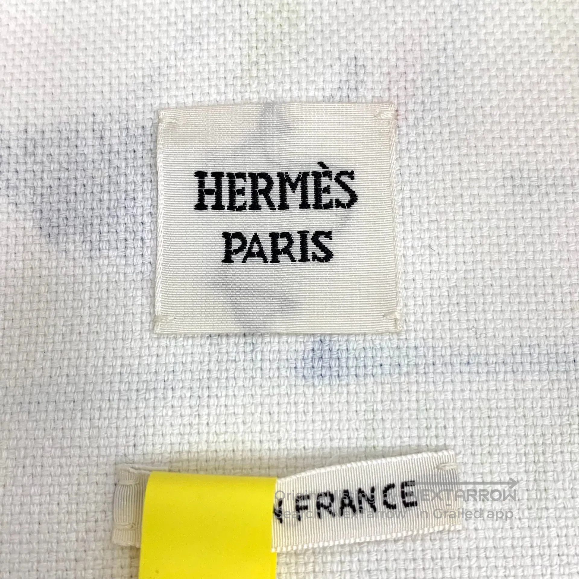 Hermes Hermes White Emblem Graffiti Embroidered Cotton Collar Sin Size XS / US 0-2 / IT 36-38 - 6 Thumbnail