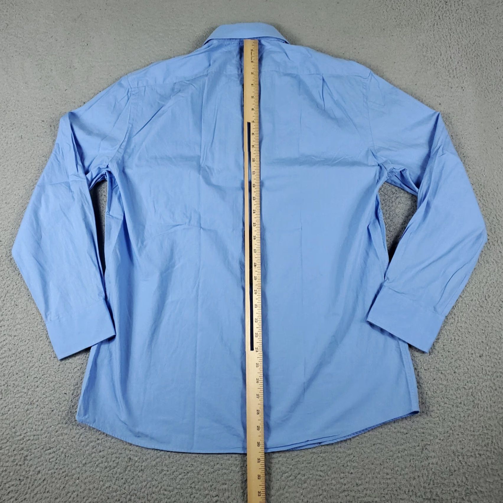Tommy Hilfiger VINTAGE? No — Tommy Hilfiger Dress Shirt Mens 16.5 Blue Long Sleeve Button Up Collared 100% Cotton Classic Preppy Mens Size 16.5 Blue Dress Shirt Size 42R - 4 Thumbnail