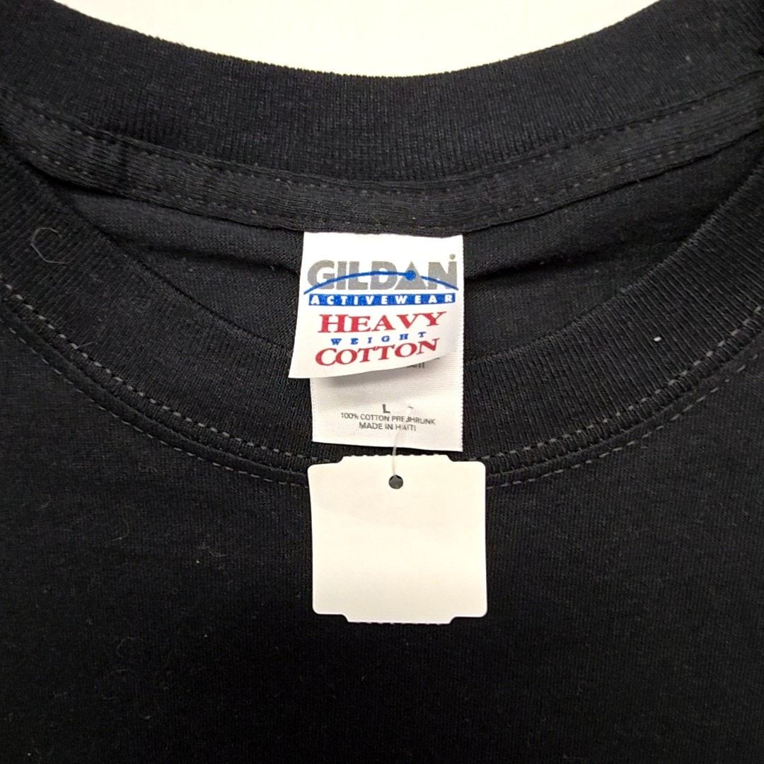 Gildan Y2K Funny Edgy Shirt Stop Following Me Graphic Black L Shirt Size US L / EU 52-54 / 3 - 4 Thumbnail