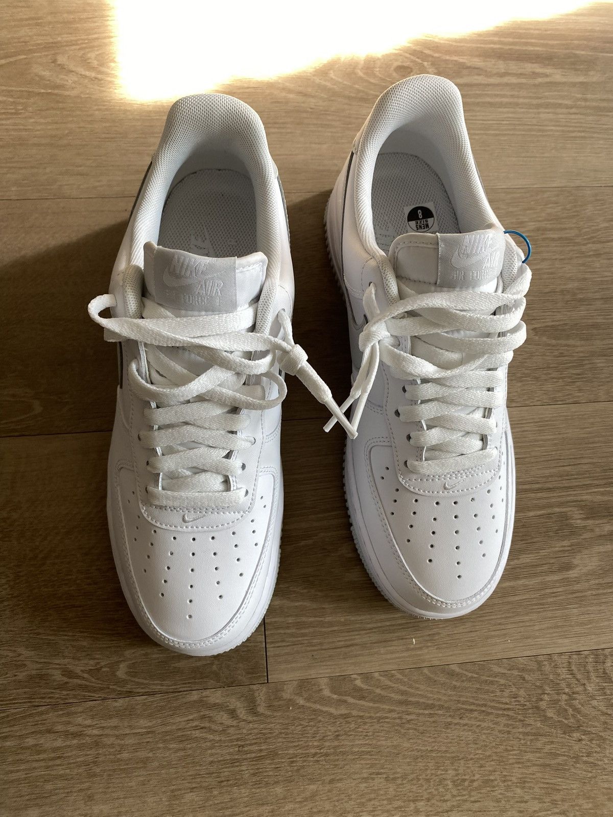 Nike Nike Air Force 1 '07 Shoes White Grey Pure Platinum Size US 8 / EU 41 - 3 Thumbnail