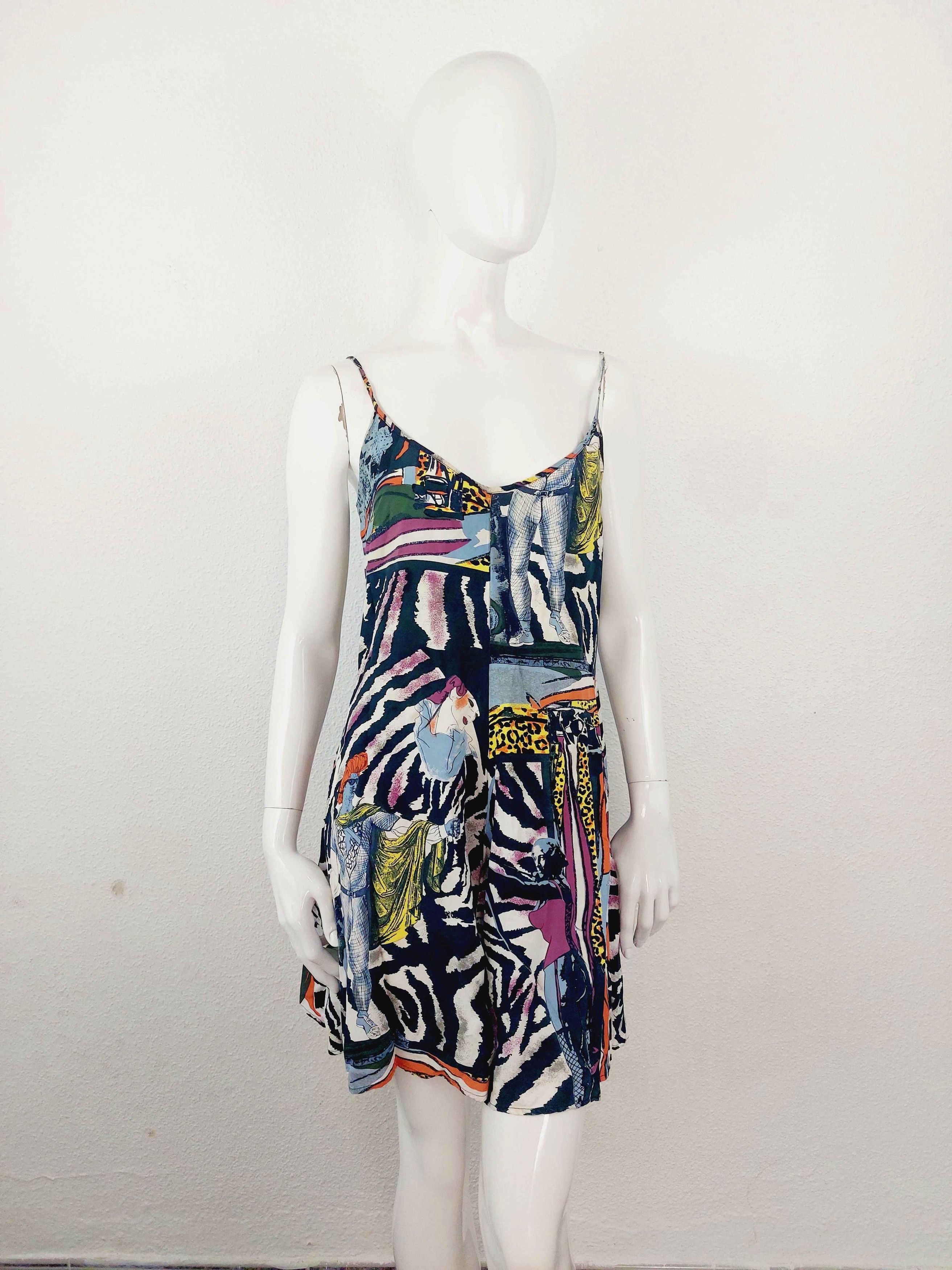 Jean Paul Gaultier Jean Paul Gaultier Cartoon Pop Art Zebra Mini Dress Size M / US 6-8 / IT 42-44 - 1 Thumbnail
