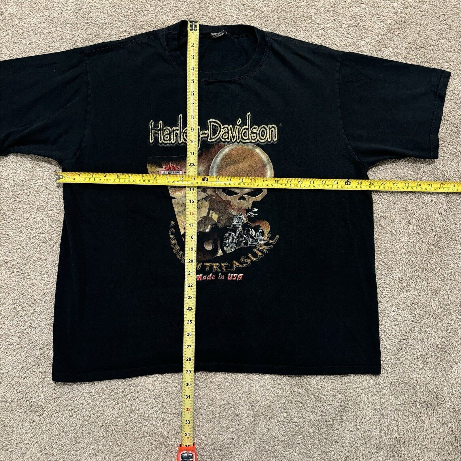 Harley Davidson Vintage Y2K Harley Davidson Skull Biker Graphic T-Shirt XXL Size US XXL / EU 58 / 5 - 5 Thumbnail