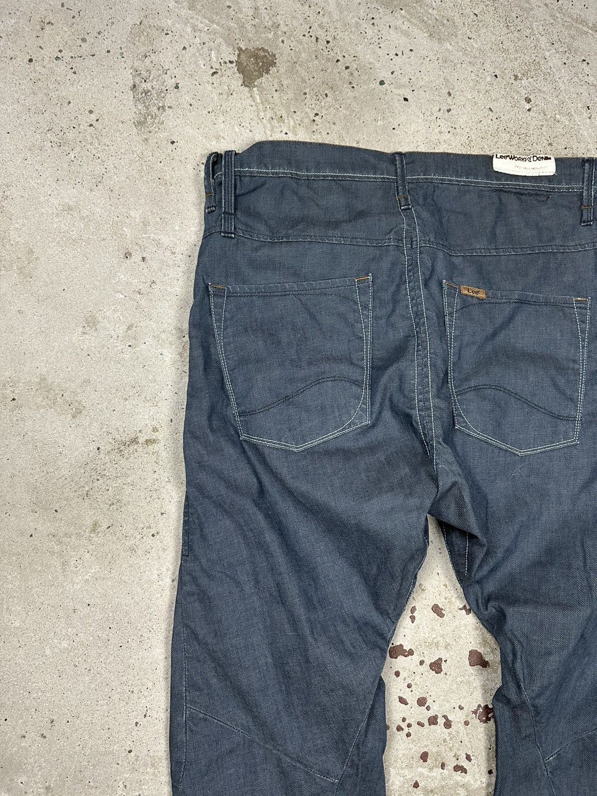 Lee × Vintage Vintage Y2K Lee Works of Denim Navy Denim Pants Jeans Size US 32 / EU 48 - 13 Thumbnail
