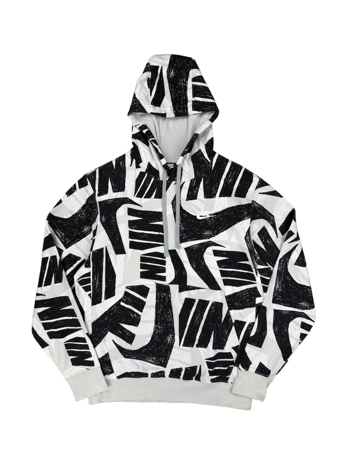 Nike NIKE AOP Swoosh Logo Crayon Style Streetwear Hoodie Size US S / EU 44-46 / 1 - 1 Thumbnail