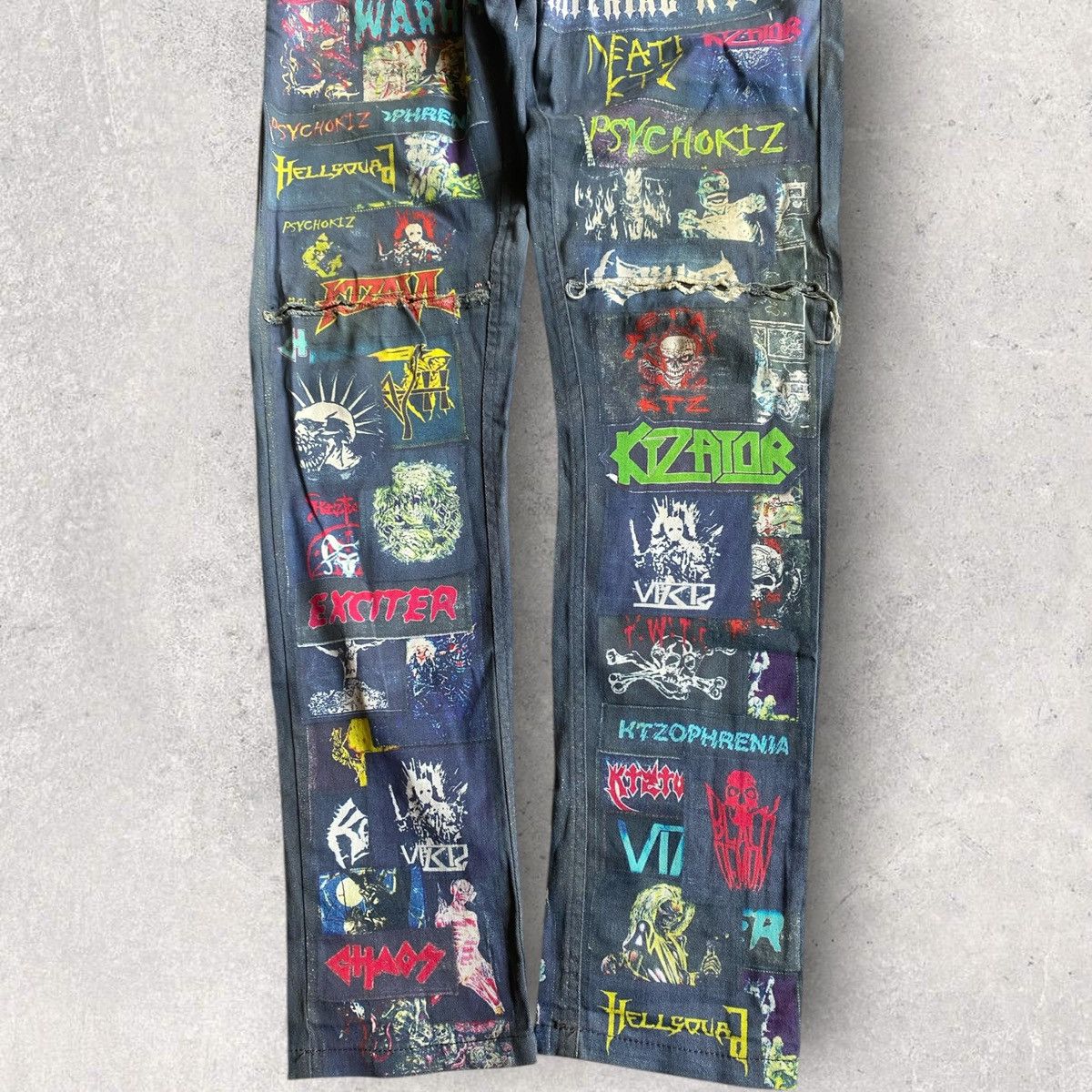 KTZ KTZ trompe l'oeil Metal Patchwork Pants Size US 30 / EU 46 - 2 Thumbnail