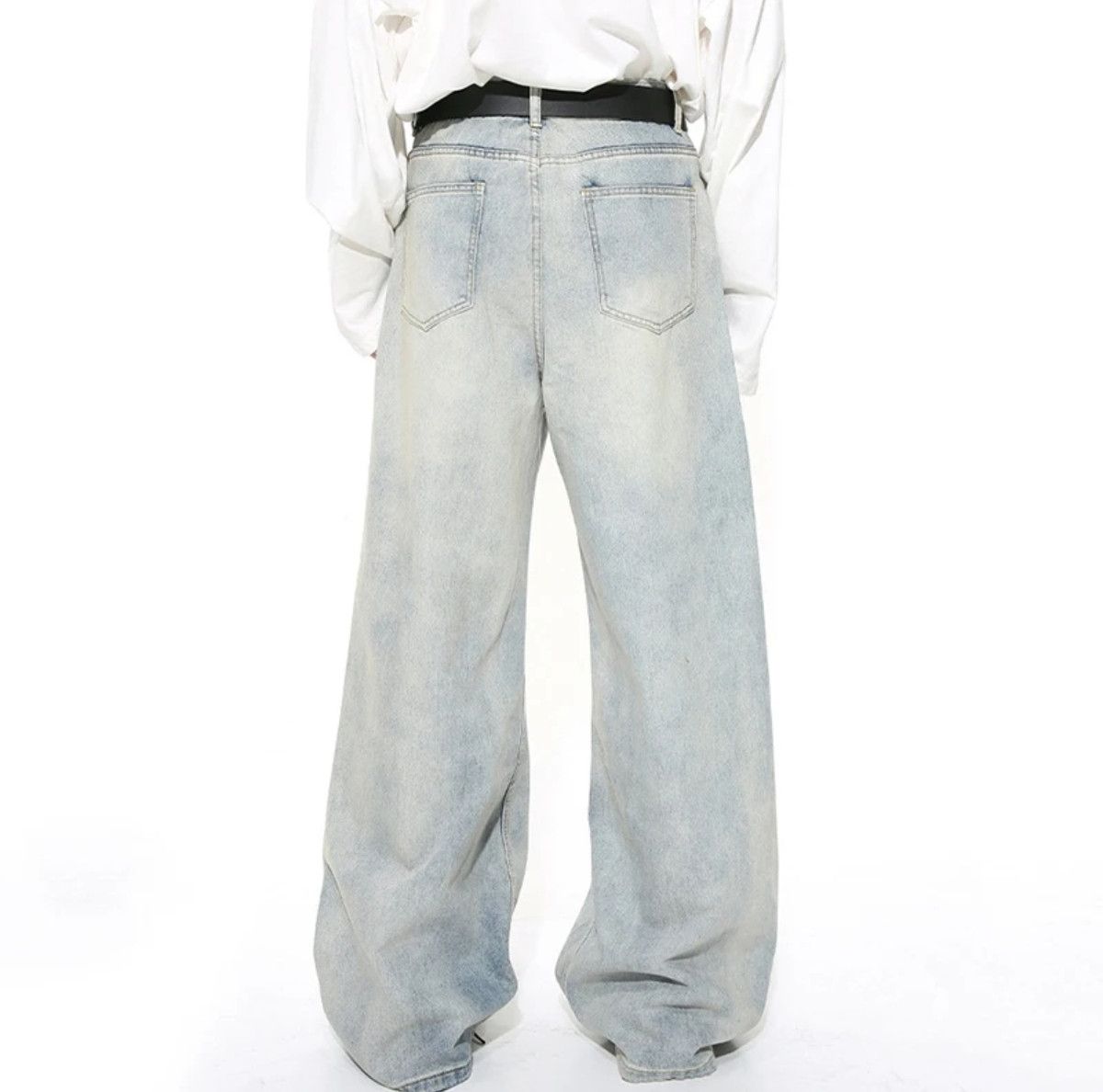 Jean Washed Male Jeans Koreans Fashion Size US 33 - 5 Thumbnail