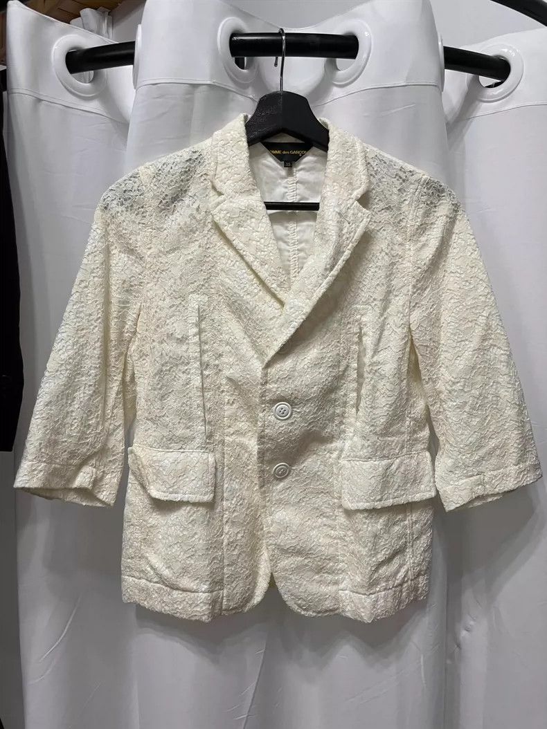 Comme des Garcons Comme Des Garcons Skinny lace beige three-quarter sleeve b Size XS / US 0-2 / IT 36-38 - 1 Thumbnail