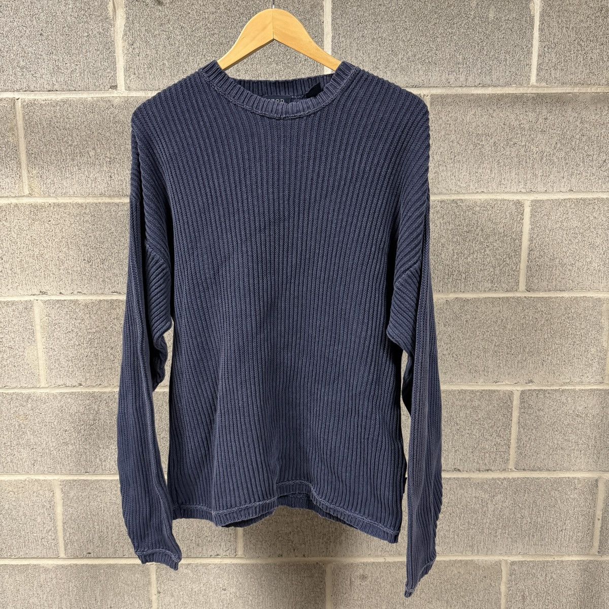 Vintage Vintage 90s Made in USA Sweater Ribbed Cotton ERD Grunge Size US L / EU 52-54 / 3 - 1 Thumbnail
