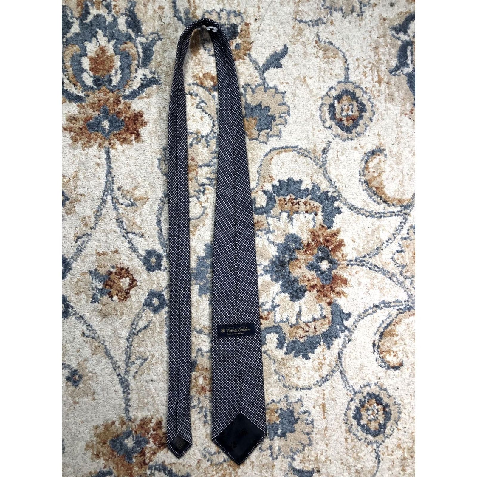 Brooks Brothers Brooks Brothers Tie Mens One Size Blue Geometric Woven Silk Classic 57"-60" Neckwear Size ONE SIZE - 5 Thumbnail