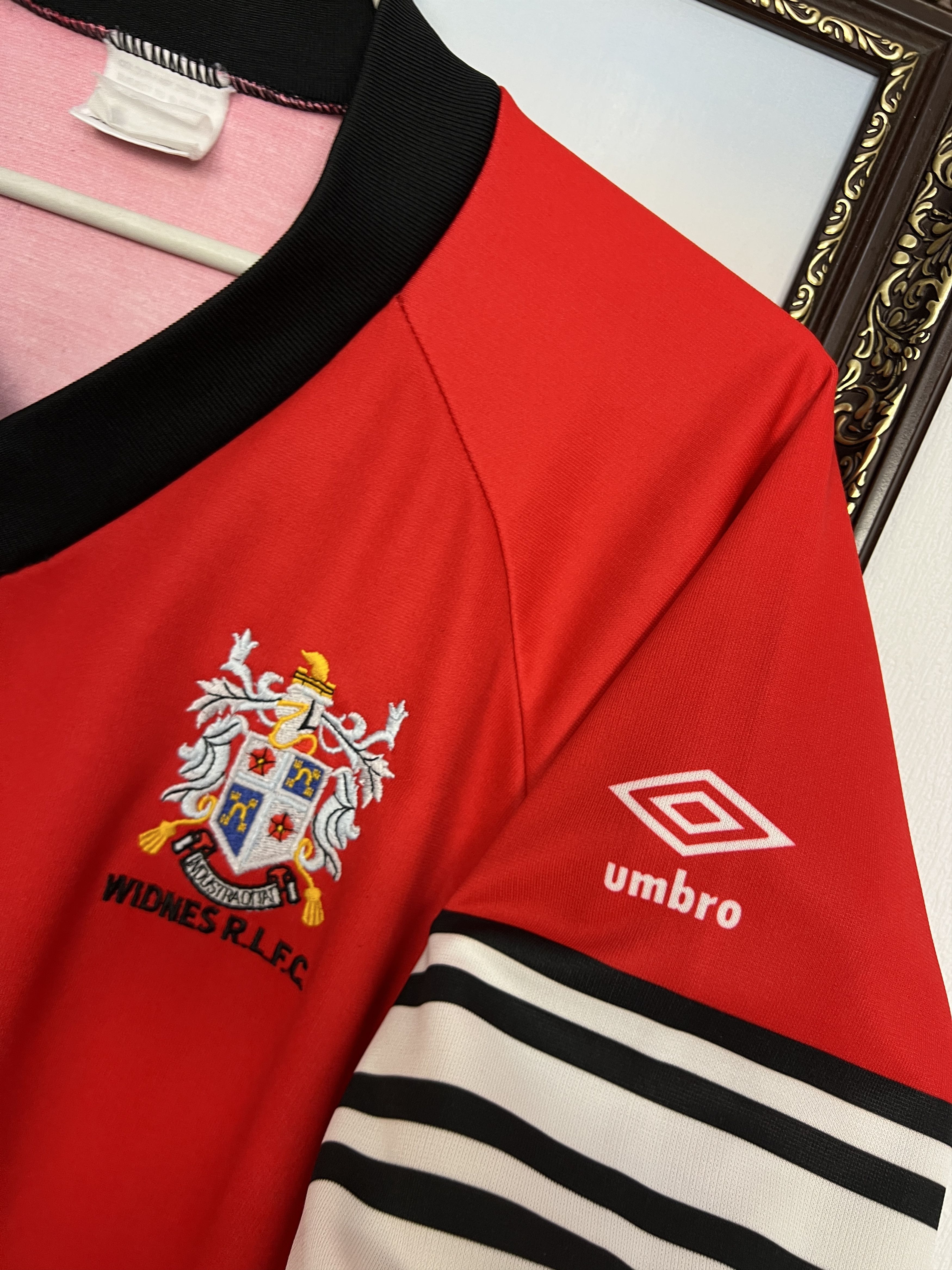 Umbro Vintage Widnes Vikings RFLC Rugby League Jersey Trikot Shirt Size US XXL / EU 58 / 5 - 4 Thumbnail