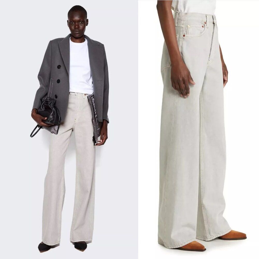 RE/DONE NWT New $295 RE/DONE 70s Ultra High Rise Wide Leg Jeans in Size 29" - 2 Thumbnail