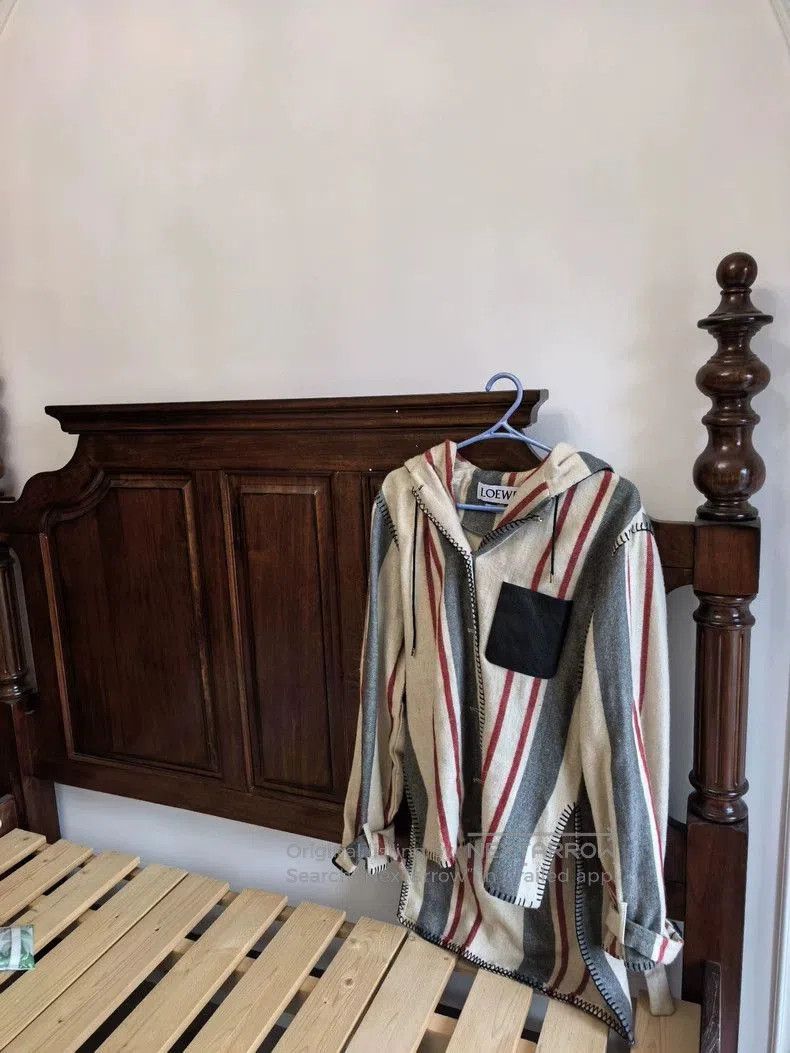 Loewe LOEWE Striped Wool Hooded Coat. Size US M / EU 48-50 / 2 - 1 Thumbnail