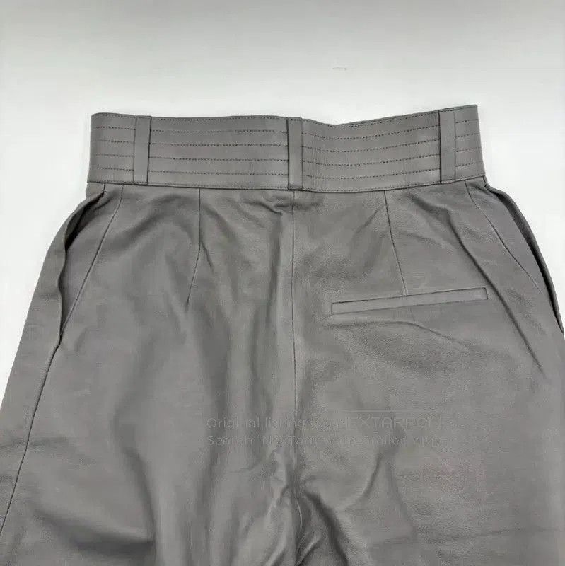 Versace Versace Women's Light Gray Leather Casual Pants . Size 23" - 5 Thumbnail