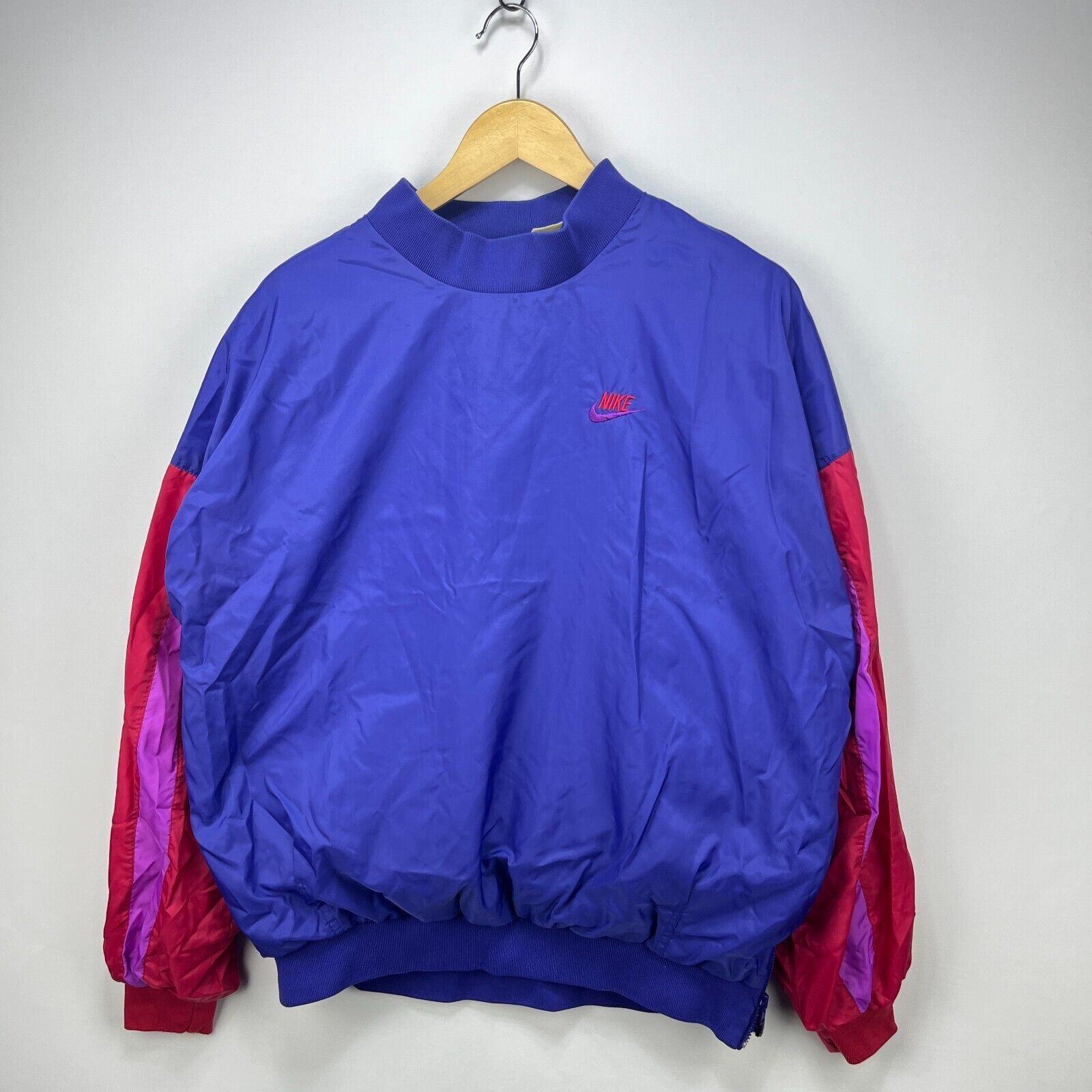 NIKE Windbreaker 1/2 Zip Pullover Jacket Blue Mens XL Extra store Large Vintage 80s