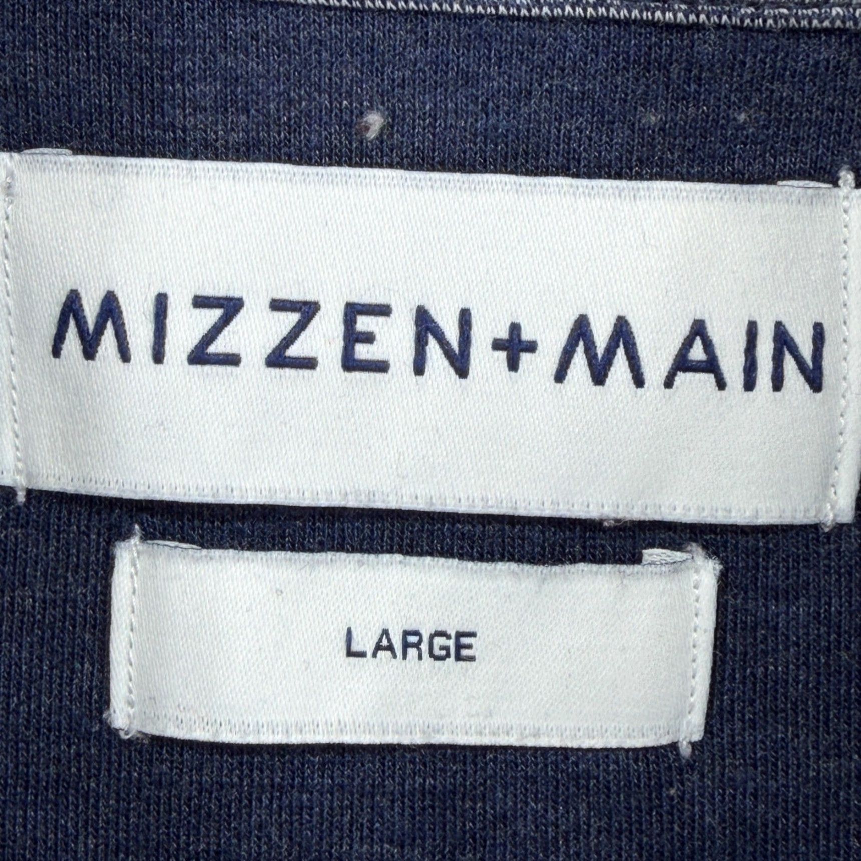 Mizzen+Main Mizzen+Main Mens Blue Heather Quarter Zip Pullover Sweater Large Cotton Modal Size US L / EU 52-54 / 3 - 3 Thumbnail