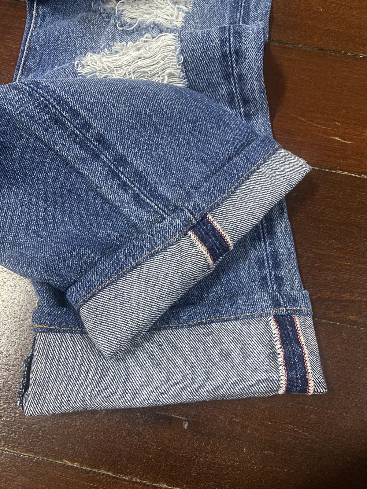 Vanquish Vanquish Japan Faded Blue Jeans distressed Size US 34 / EU 50 - 20 Thumbnail