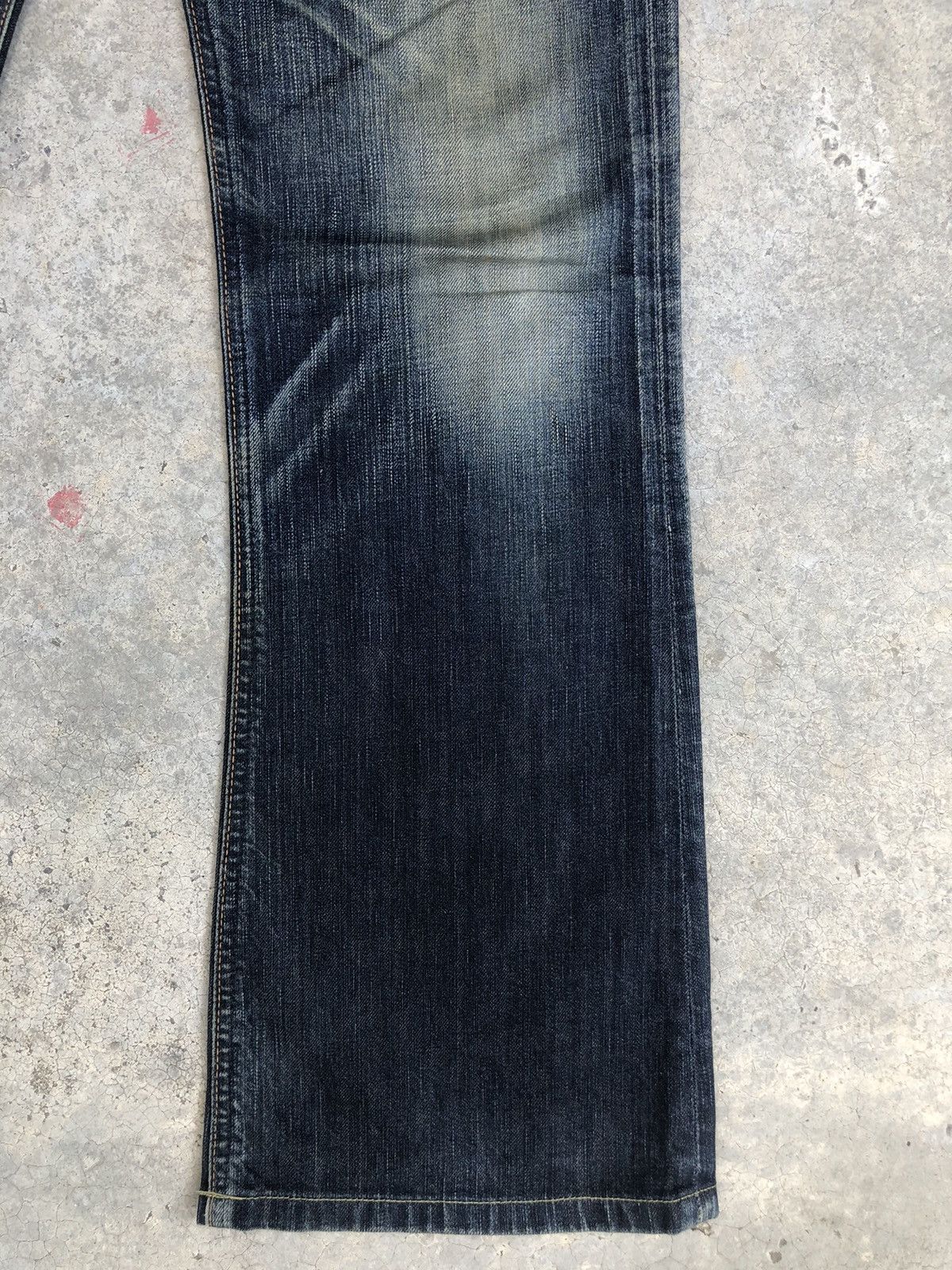 If Six Was Nine Japanese Edwin 503 Blue Trip Flared Jeans Distressed Jeans Size US 32 / EU 48 - 7 Thumbnail