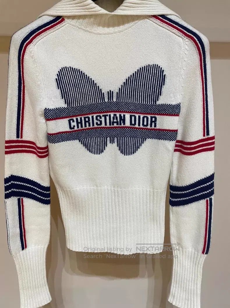 Dior Dior Autumn and Winter Ski Series Butterfly Pattern Pullov Size XS / US 0-2 / IT 36-38 - 3 Thumbnail