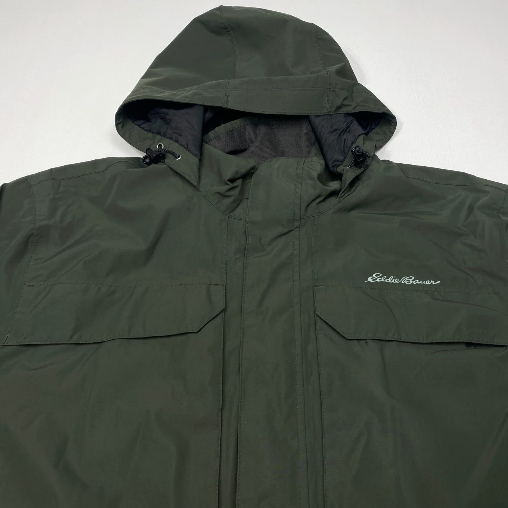 Eddie Bauer Eddie Bauer Jacket Mens XL Green Hooded Rain Coat Windbreaker WeatherEdge 7852 Size US XL / EU 56 / 4 - 6 Thumbnail