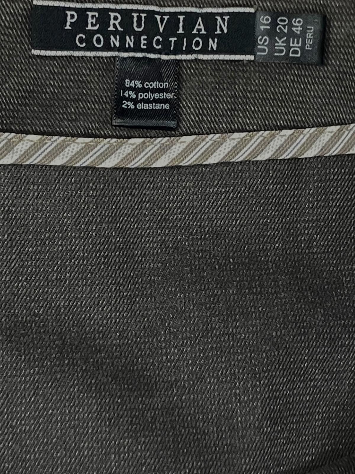 Unknown London Peruvian Connection Pencil Skirt Dark Brown Zip Size 38" / US 16 / IT 52 - 8 Thumbnail